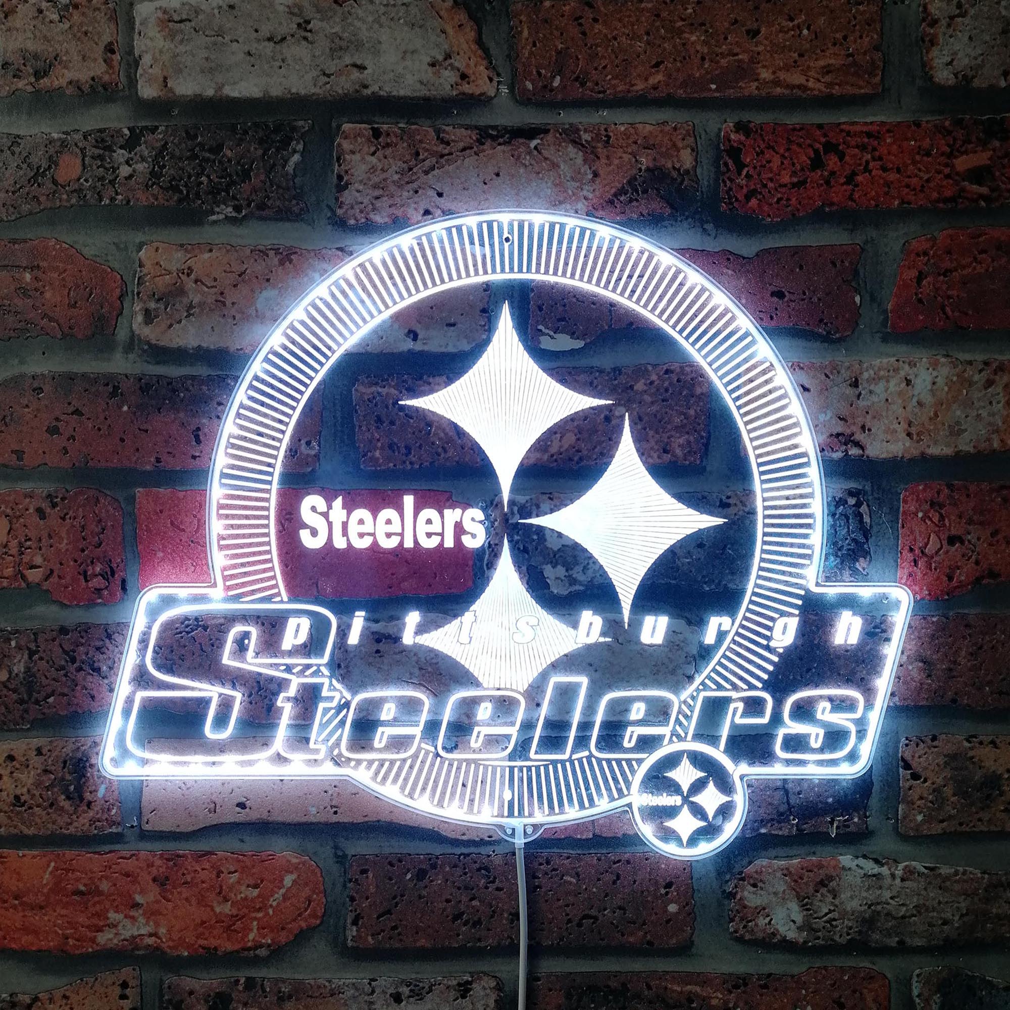 Pittsburgh Steelers Shining Logo Neon LED Sign with Dynamic RGB Colors - Image 5