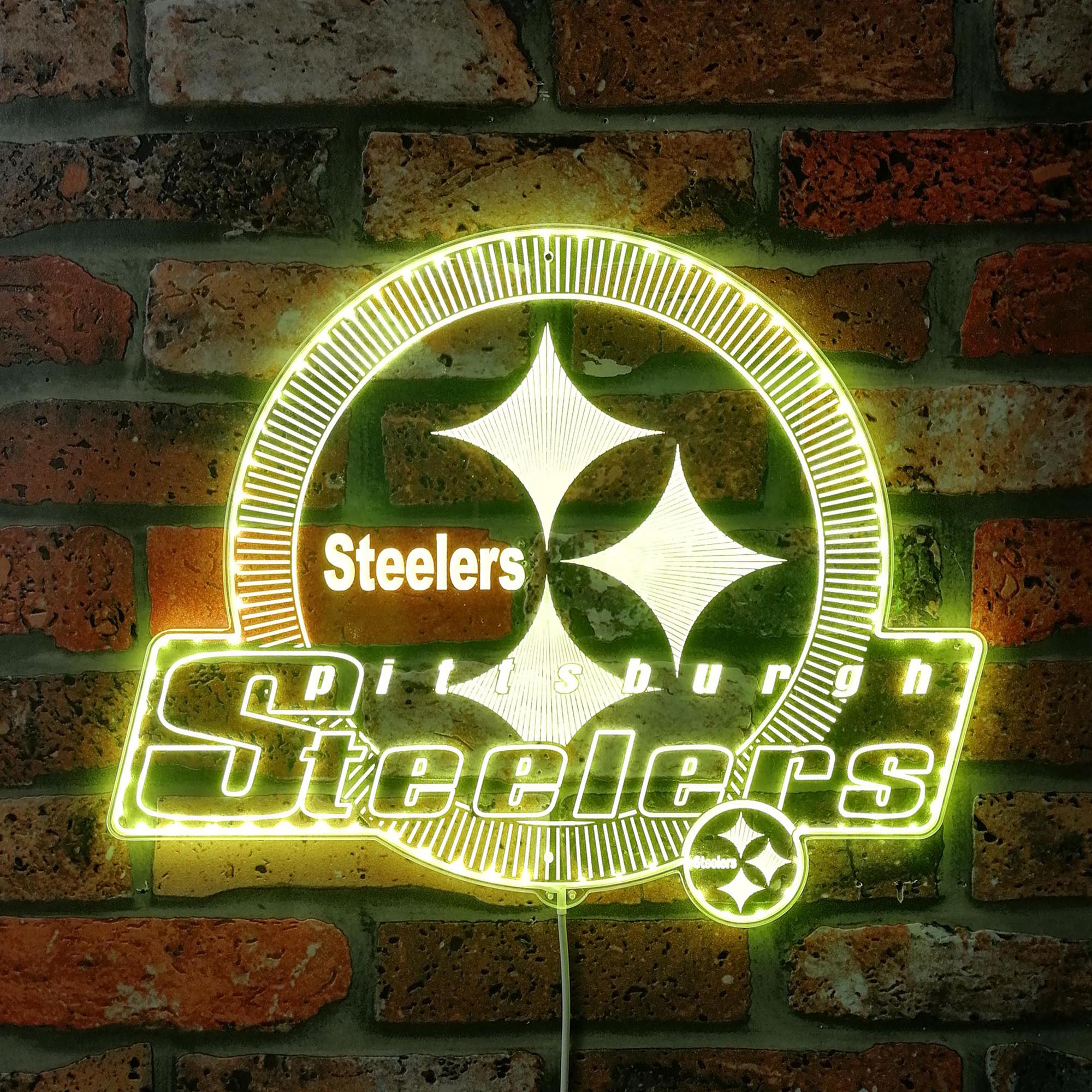 Pittsburgh Steelers Shining Logo Neon LED Sign with Dynamic RGB Colors - Image 7