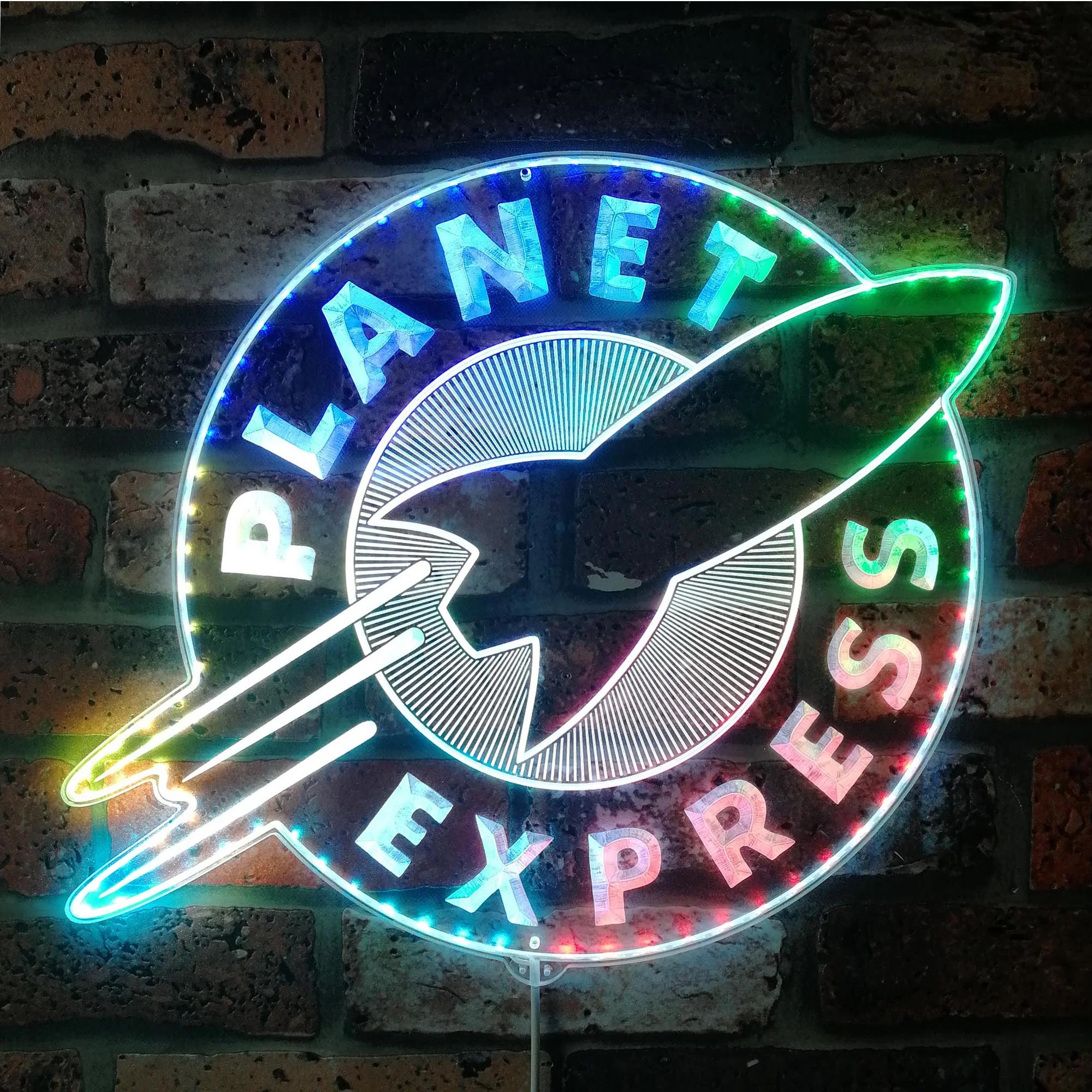 Planet Express Futurama Neon LED Sign with Dynamic RGB Colors