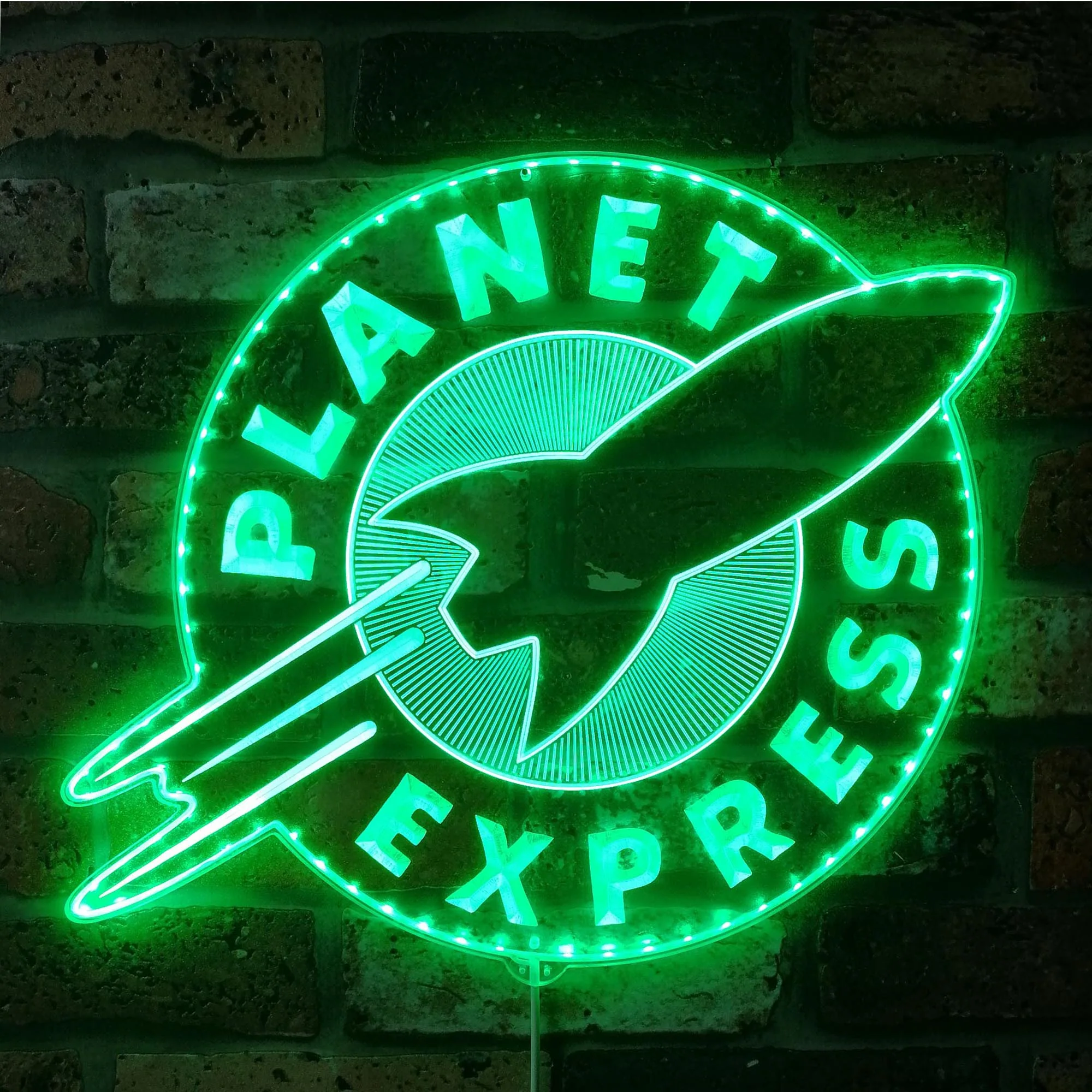 Planet Express Futurama Neon LED Sign with Dynamic RGB Colors - Image 6