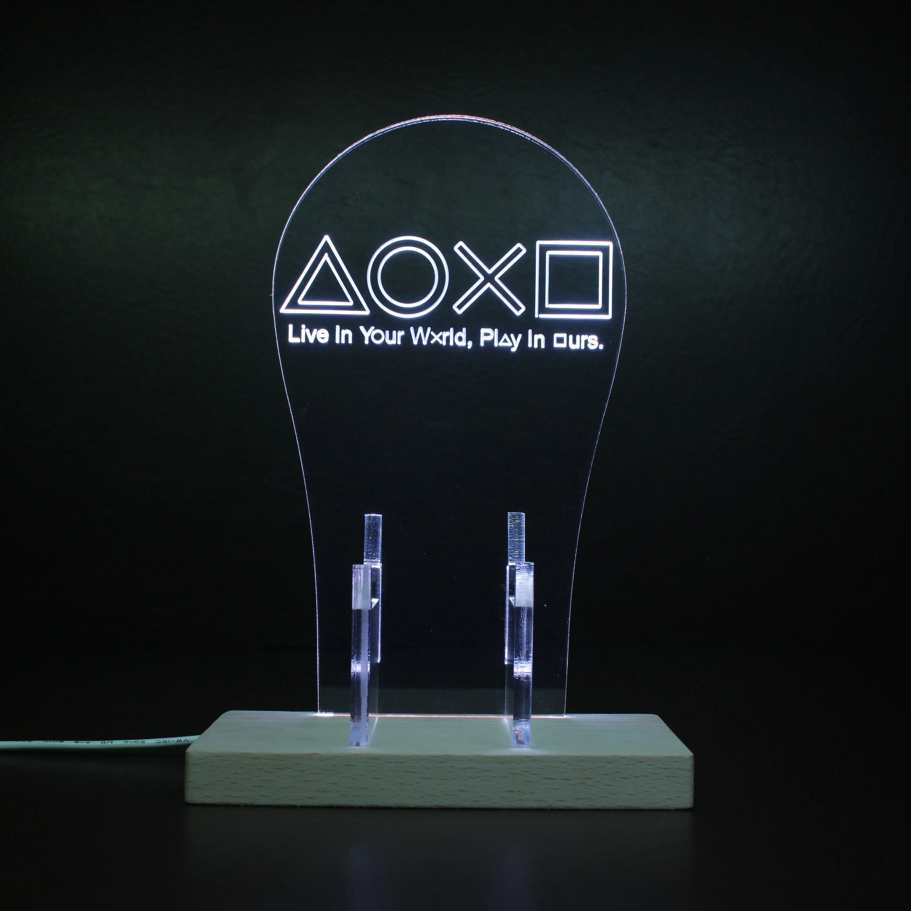 Playstation Console Symbol LED Gaming Headset Controller Stand - Image 7
