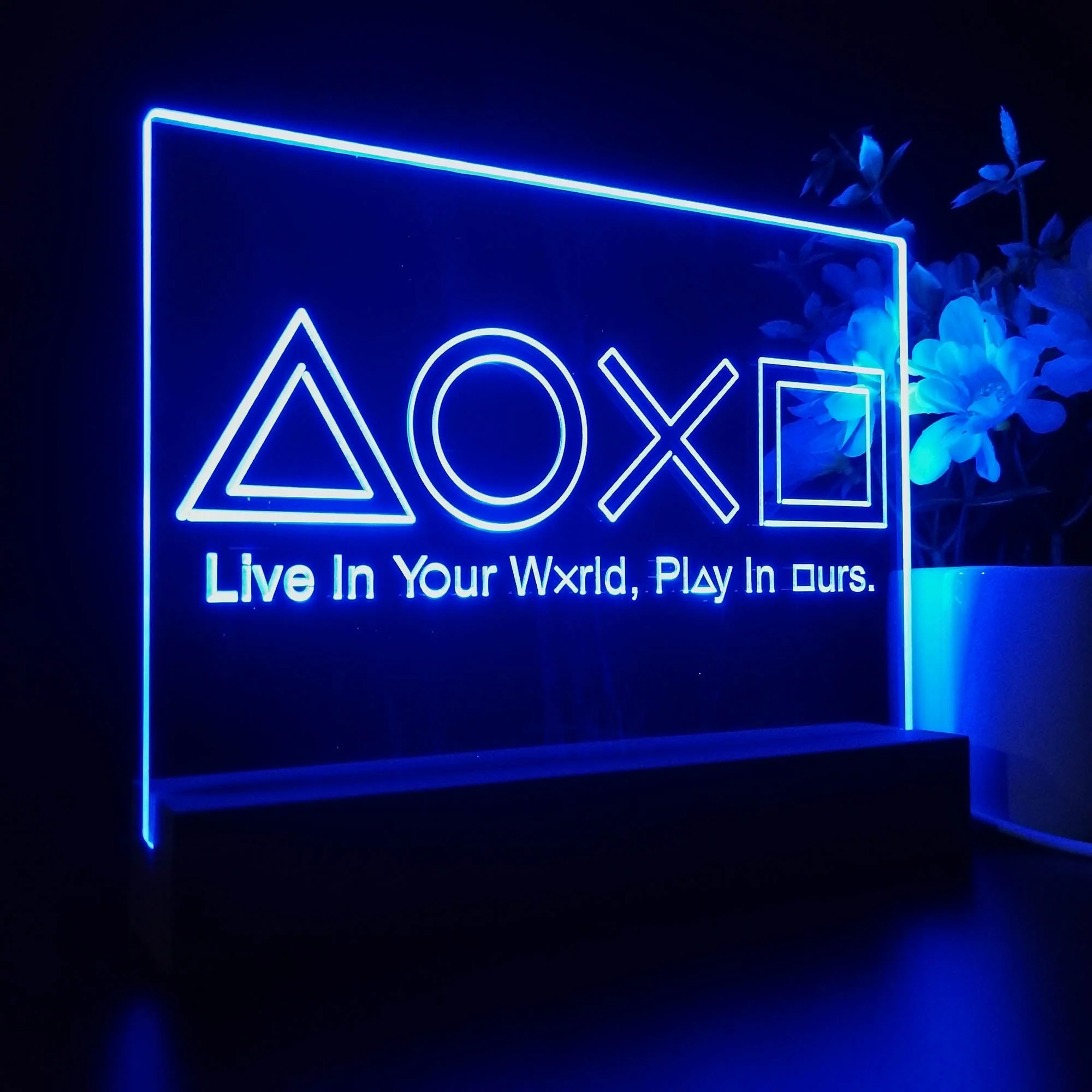 Playstation Console Symbol Neon Sign Game Room Lamp - Image 6