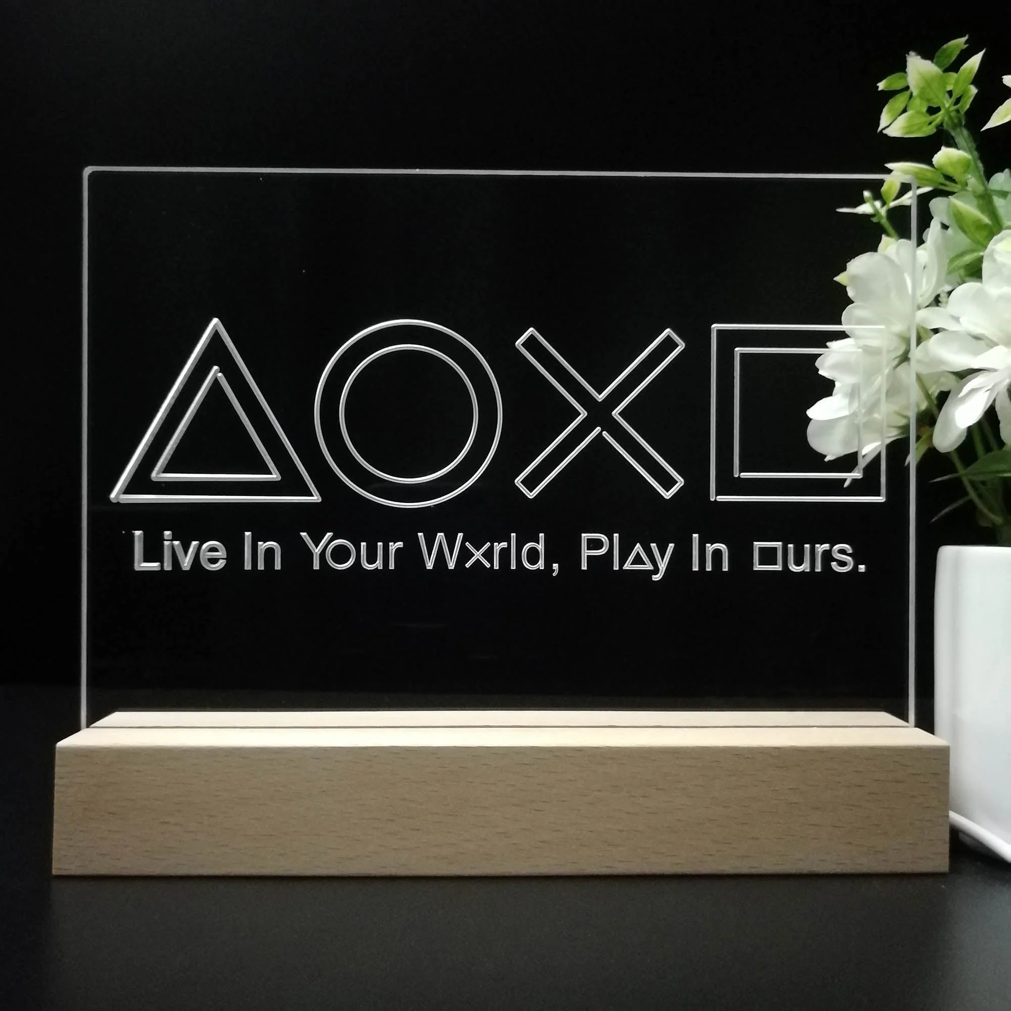 Playstation Console Symbol Neon Sign Game Room Lamp - Image 8