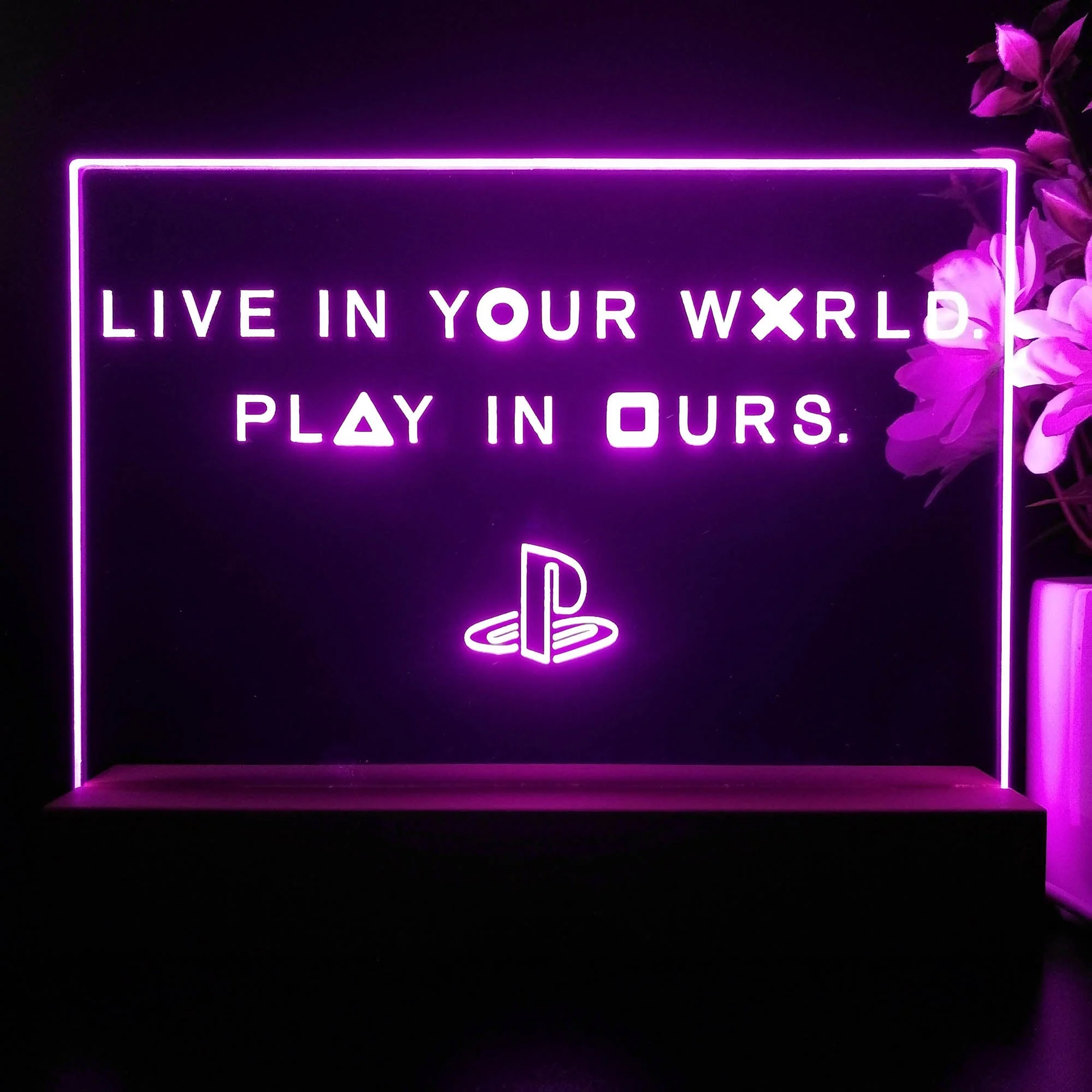 Playstation Play In Ours Neon Sign Game Room Lamp - Image 4