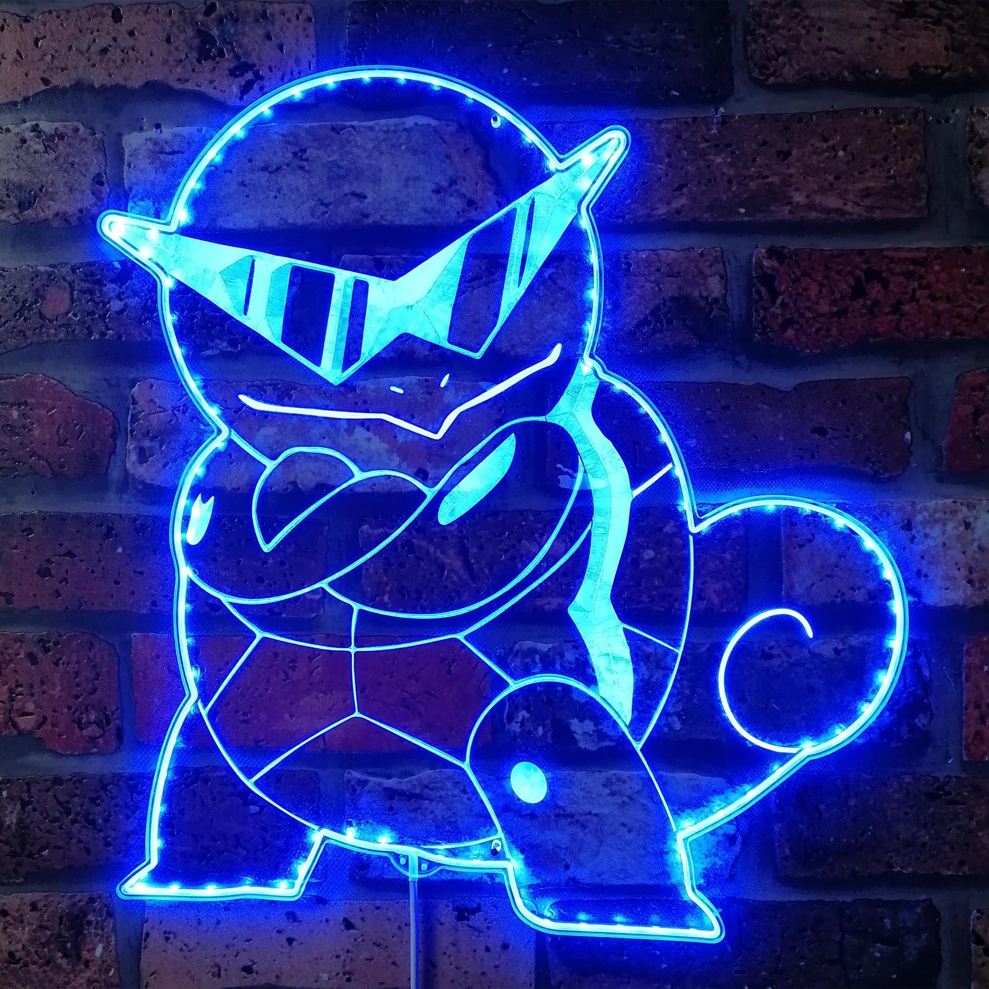 Pokeman Squirtle Neon LED Sign with Dynamic RGB Colors