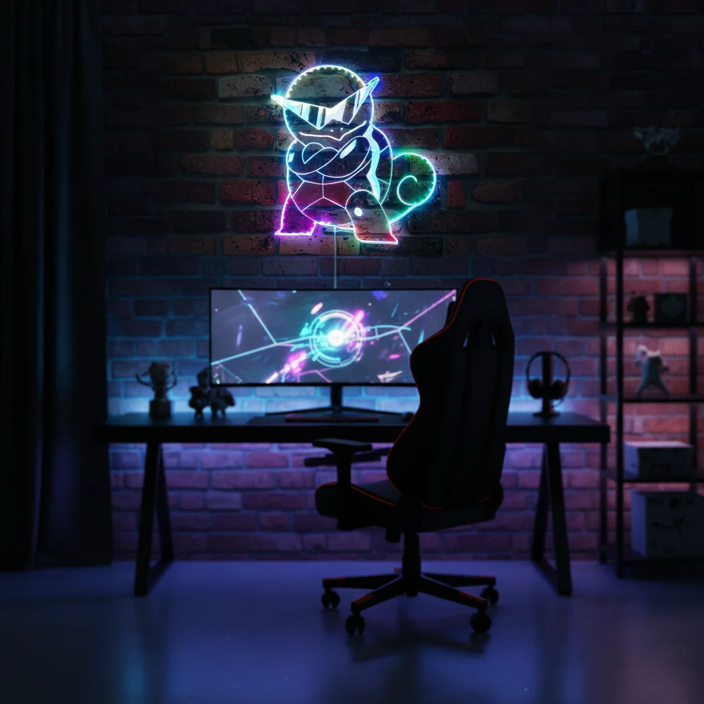 Pokeman Squirtle Neon LED Sign with Dynamic RGB Colors - Image 8
