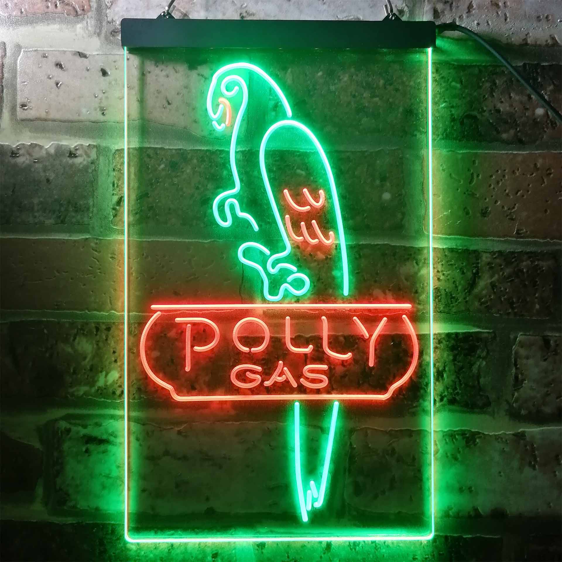 Polly Gas Parrot Neon-Like LED Sign