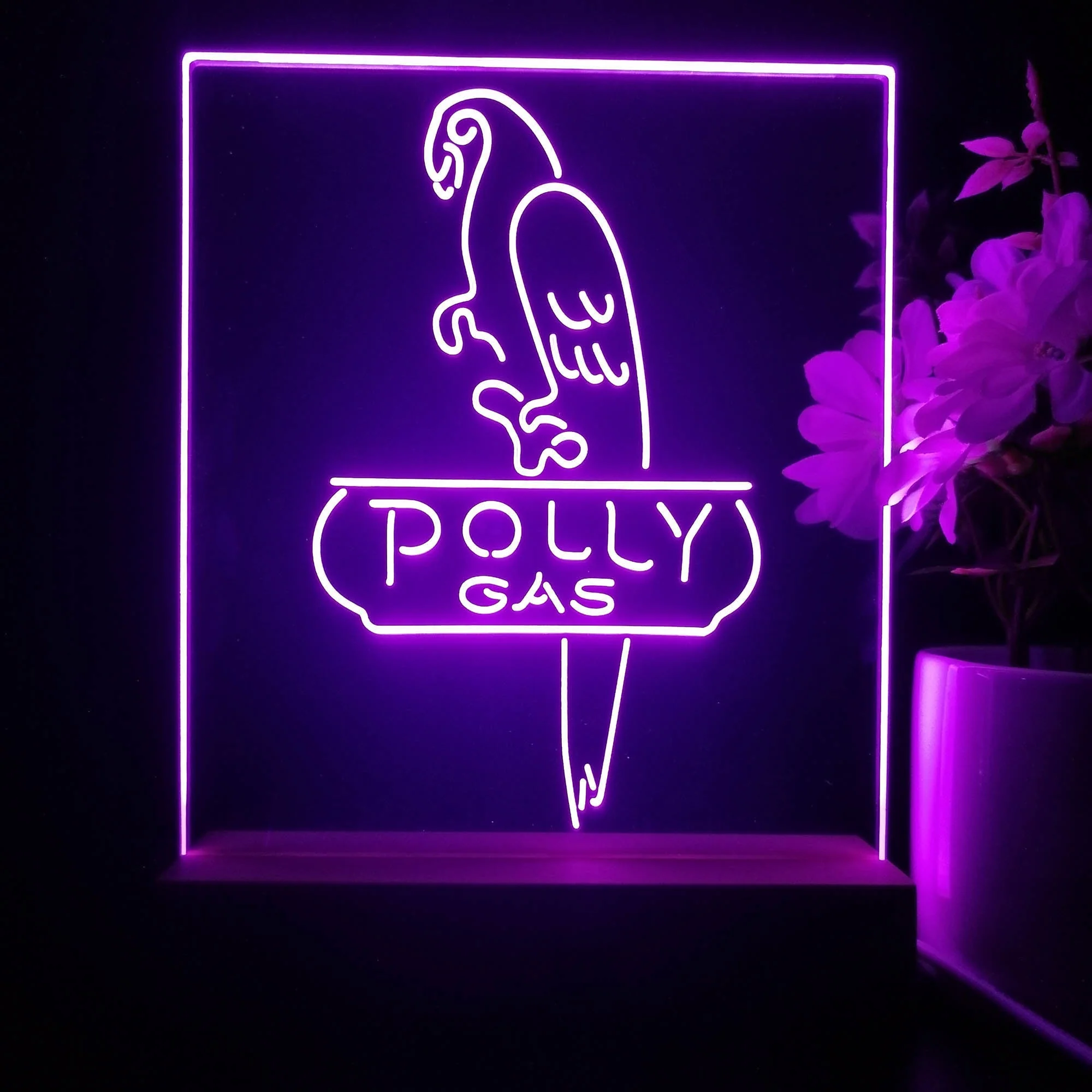 Polly Gas Parrot 3D Illusion Night Light Desk Lamp - Image 3