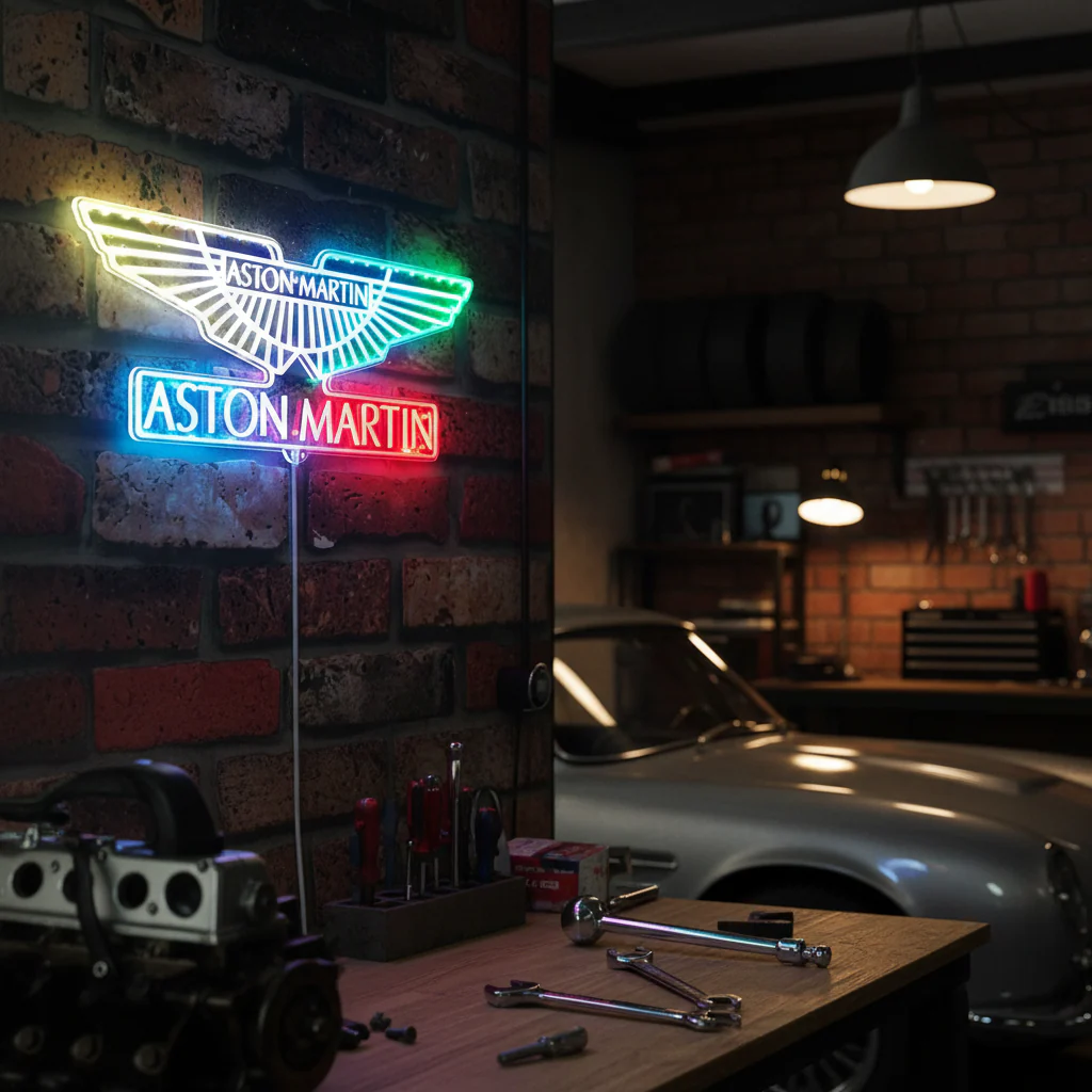 Pontiac 1930 Old Logo Neon LED Sign with Dynamic RGB Colors - Image 8