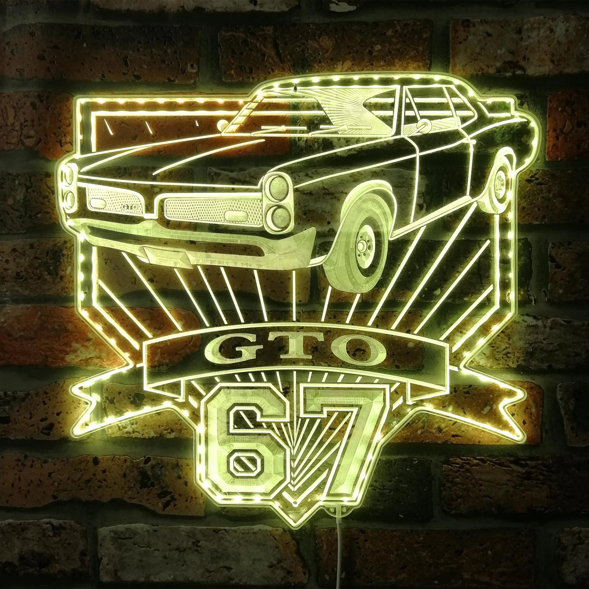 Pontiac gto 1967 Neon LED Sign with Dynamic RGB Colors - Image 7