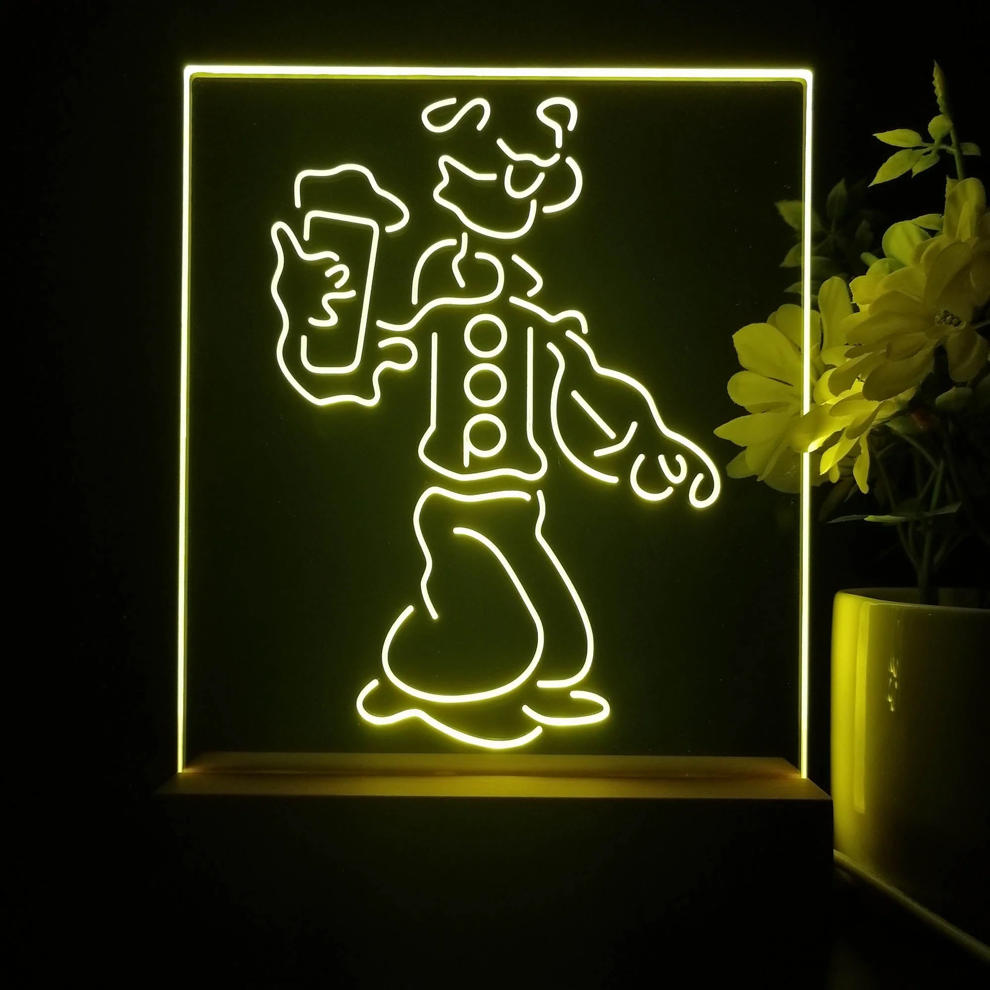 Popeye Cartoon 3D Illusion Night Light Desk Lamp - Image 2