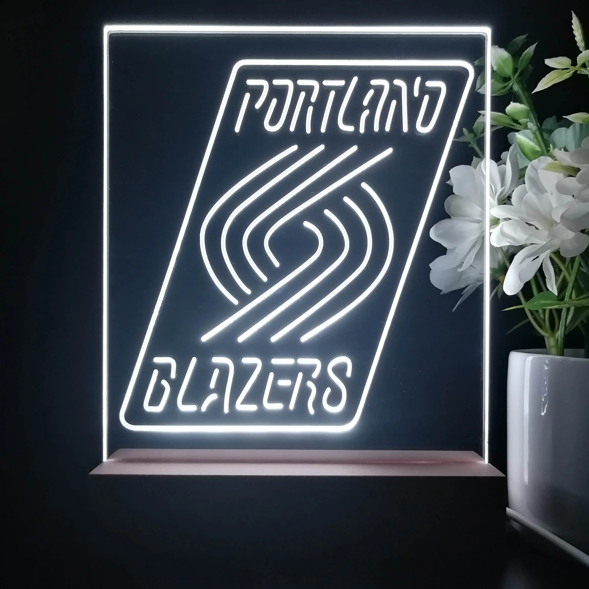 Portland Trail Blazers Night Light Neon Pub Bar Lamp