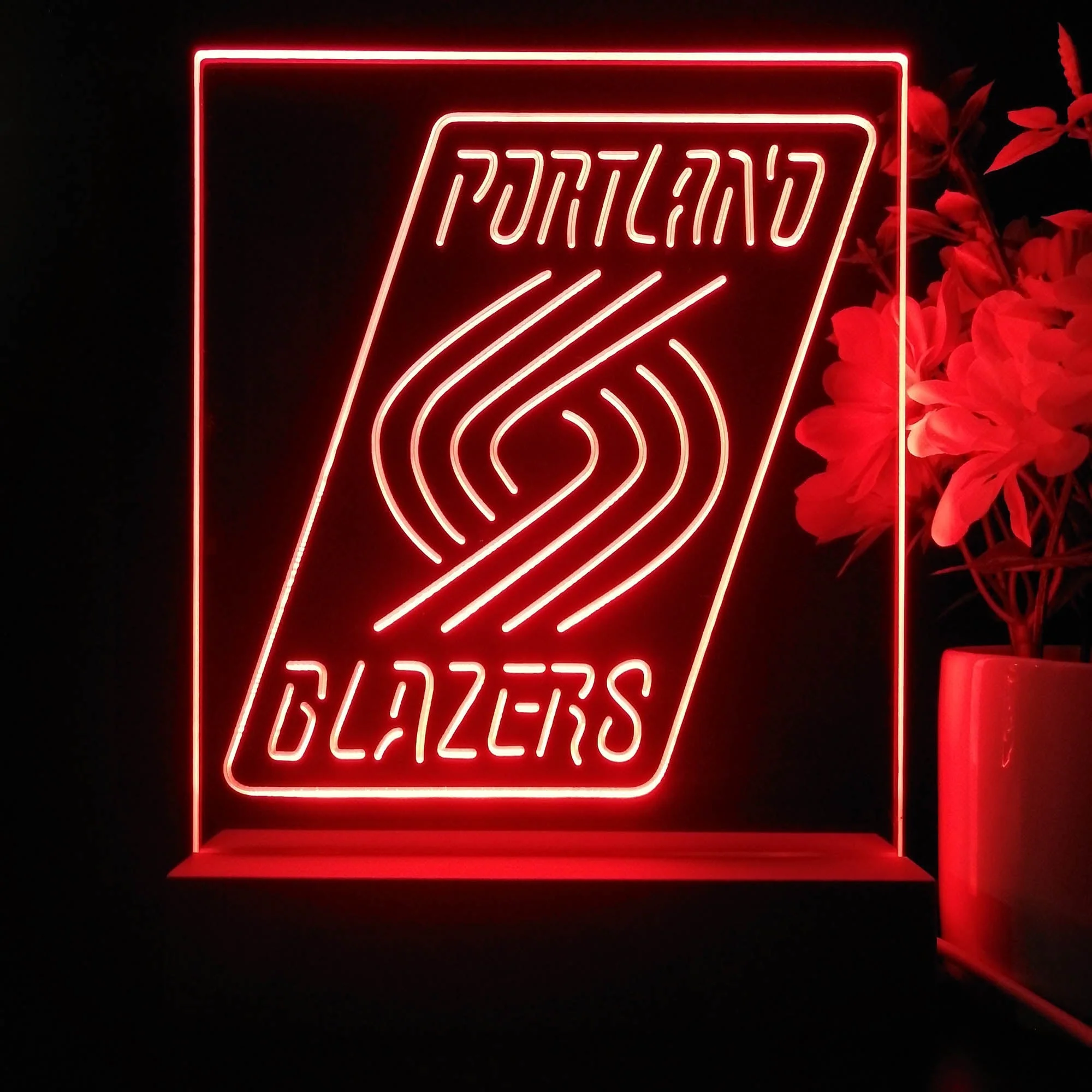 Portland Trail Blazers Night Light Neon Pub Bar Lamp - Image 4