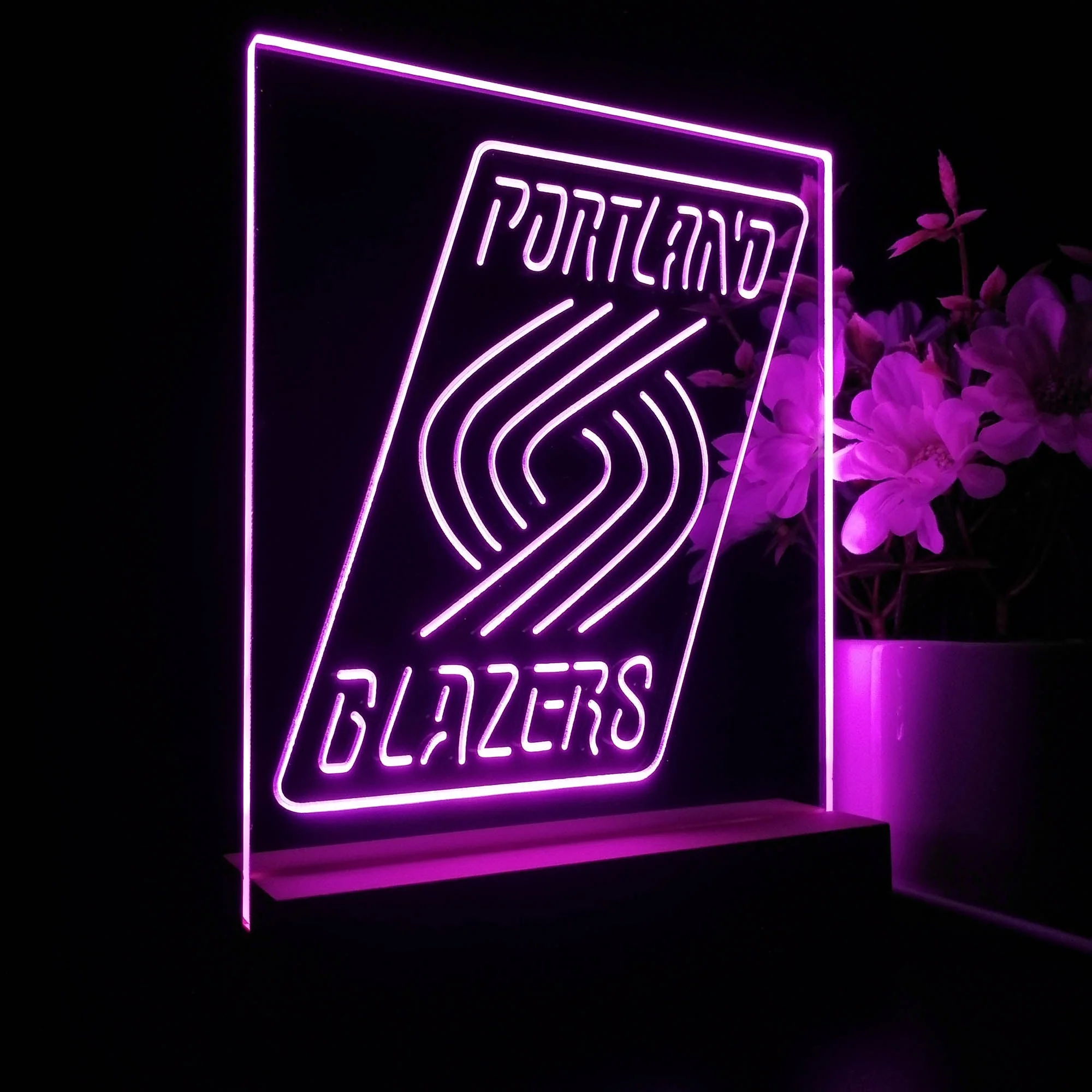 Portland Trail Blazers Night Light Neon Pub Bar Lamp - Image 6