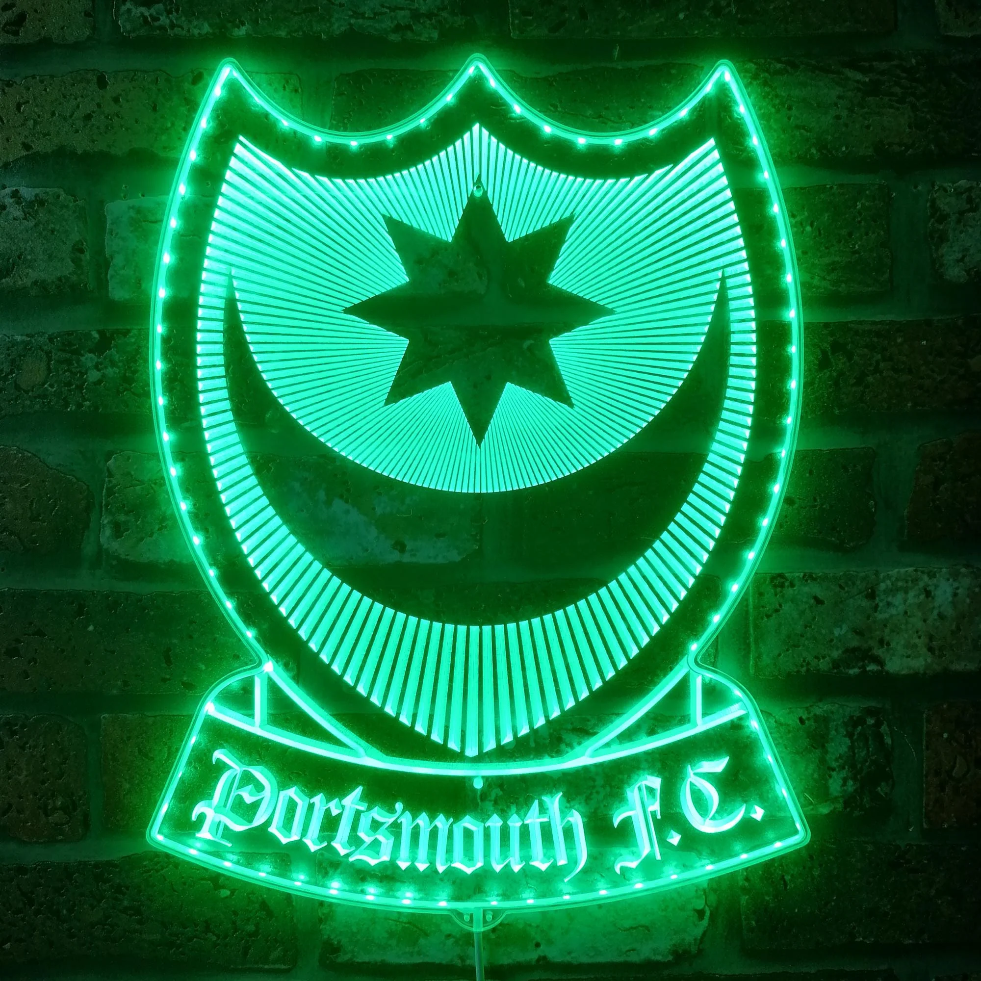 Portsmouth UK Football Club Neon LED Sign with Dynamic RGB Colors - Image 6