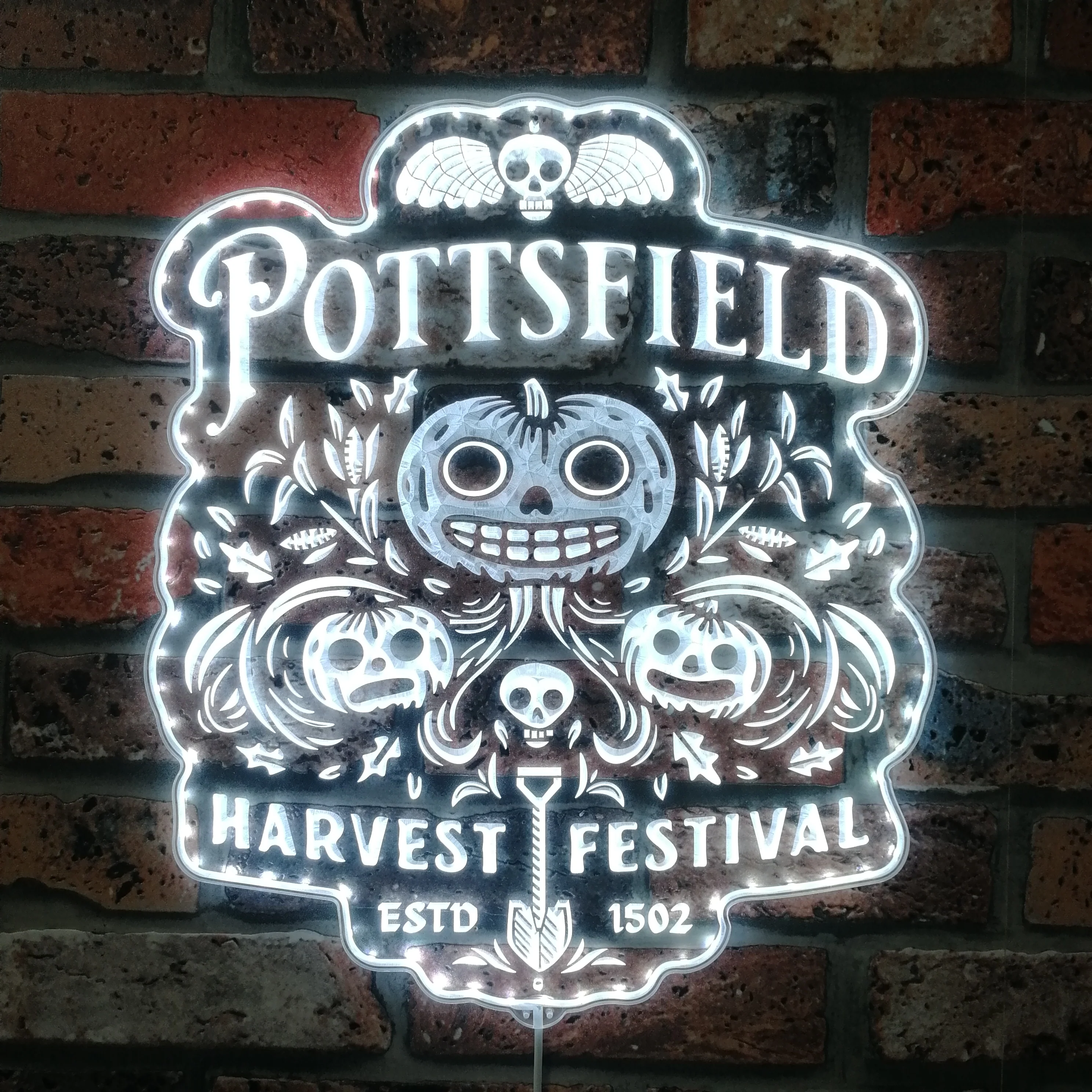 Pottsfield Harvest Festival Neon LED Sign with Dynamic RGB Colors - Image 5