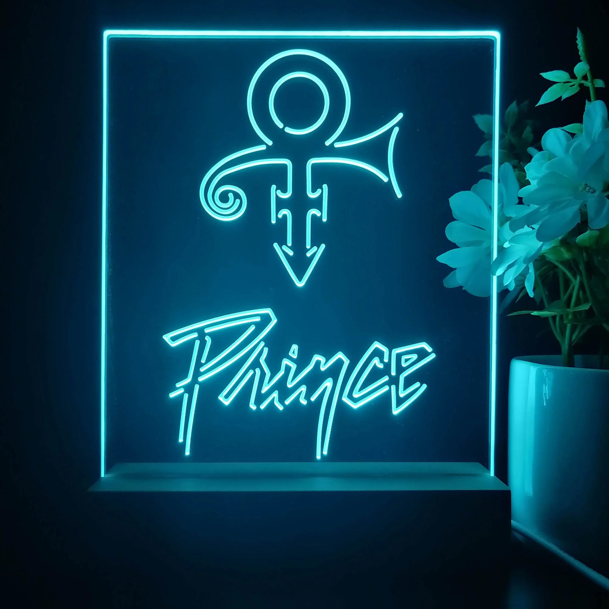 Prince Symbol Music 3D Illusion Night Light Desk Lamp - Image 2