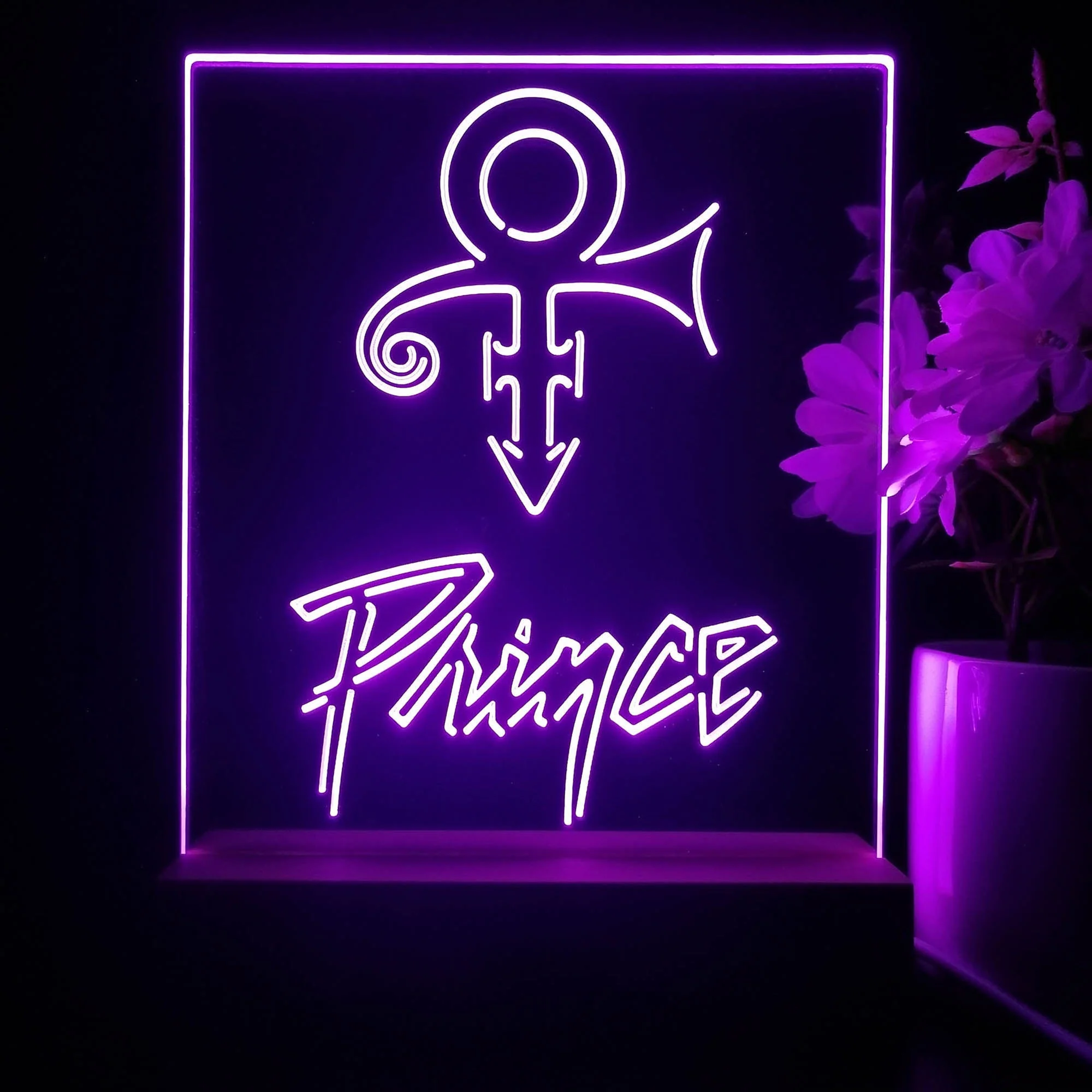 Prince Symbol Music 3D Illusion Night Light Desk Lamp - Image 3