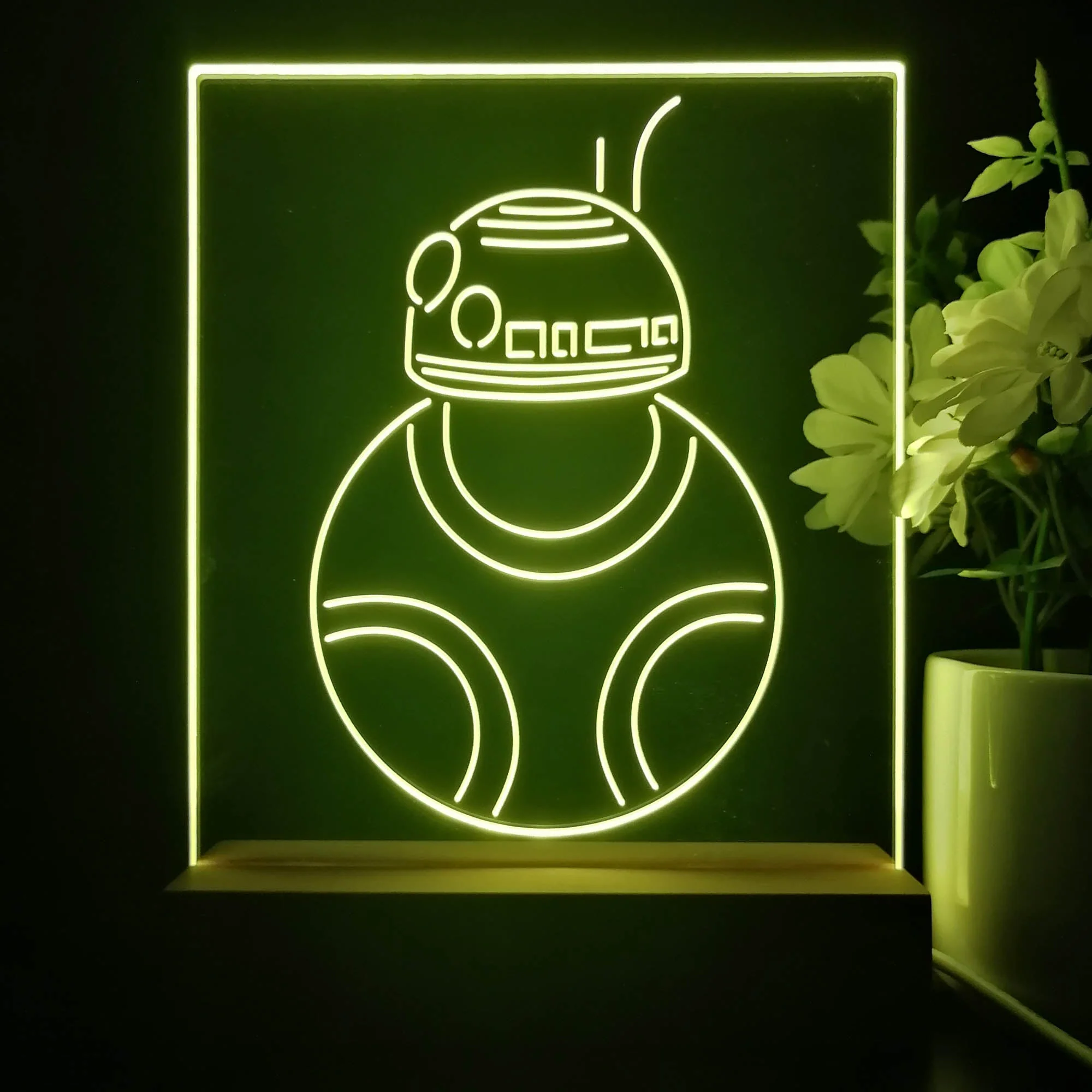 R2-C2 Robot Star Wars 3D Illusion Night Light Desk Lamp
