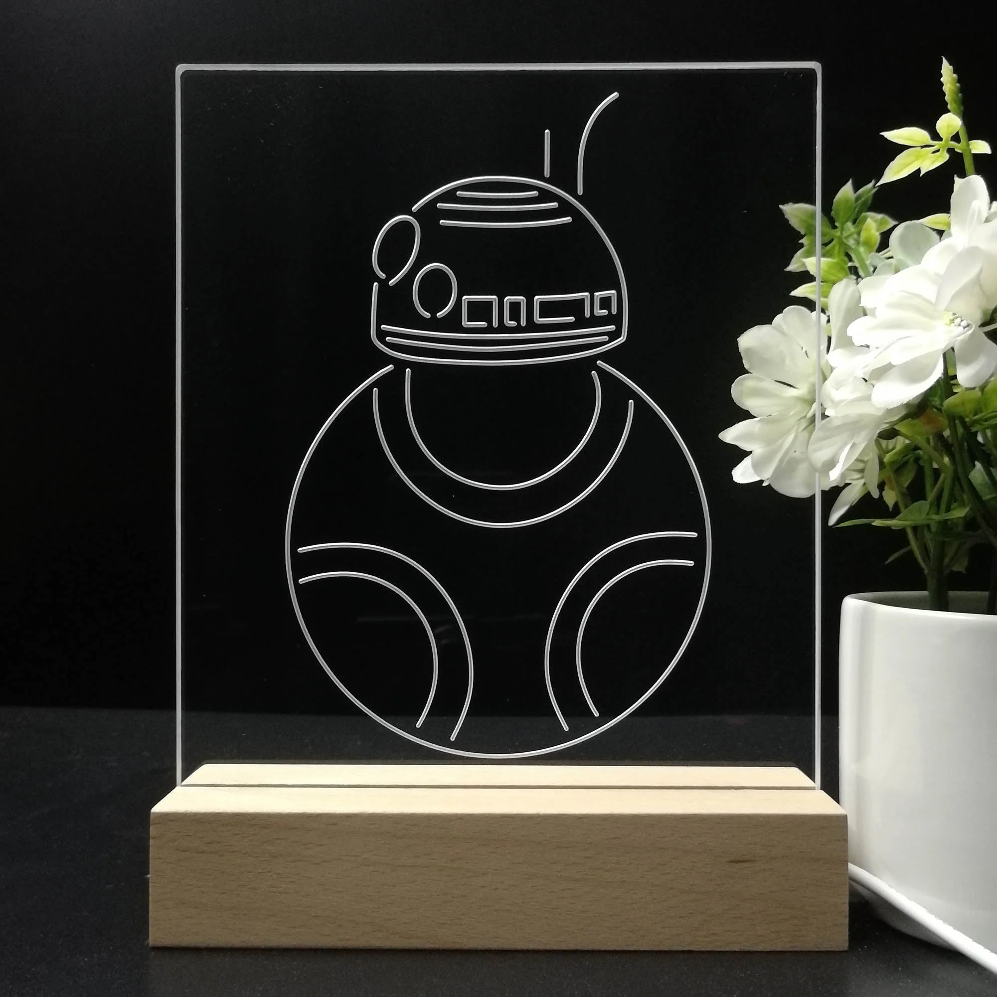 R2-C2 Robot Star Wars 3D Illusion Night Light Desk Lamp - Image 8