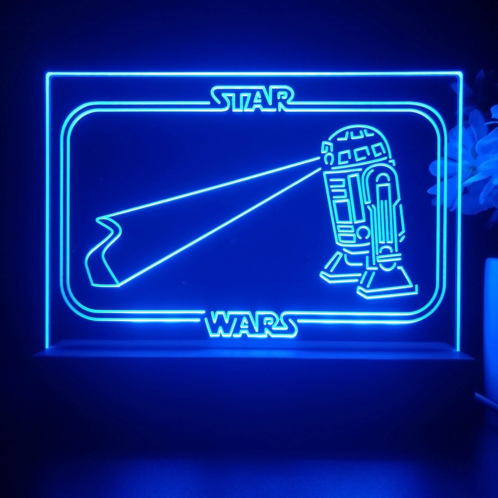 R2C2 Stars Wars Room 3D Illusion Night Light Desk Lamp - Image 2