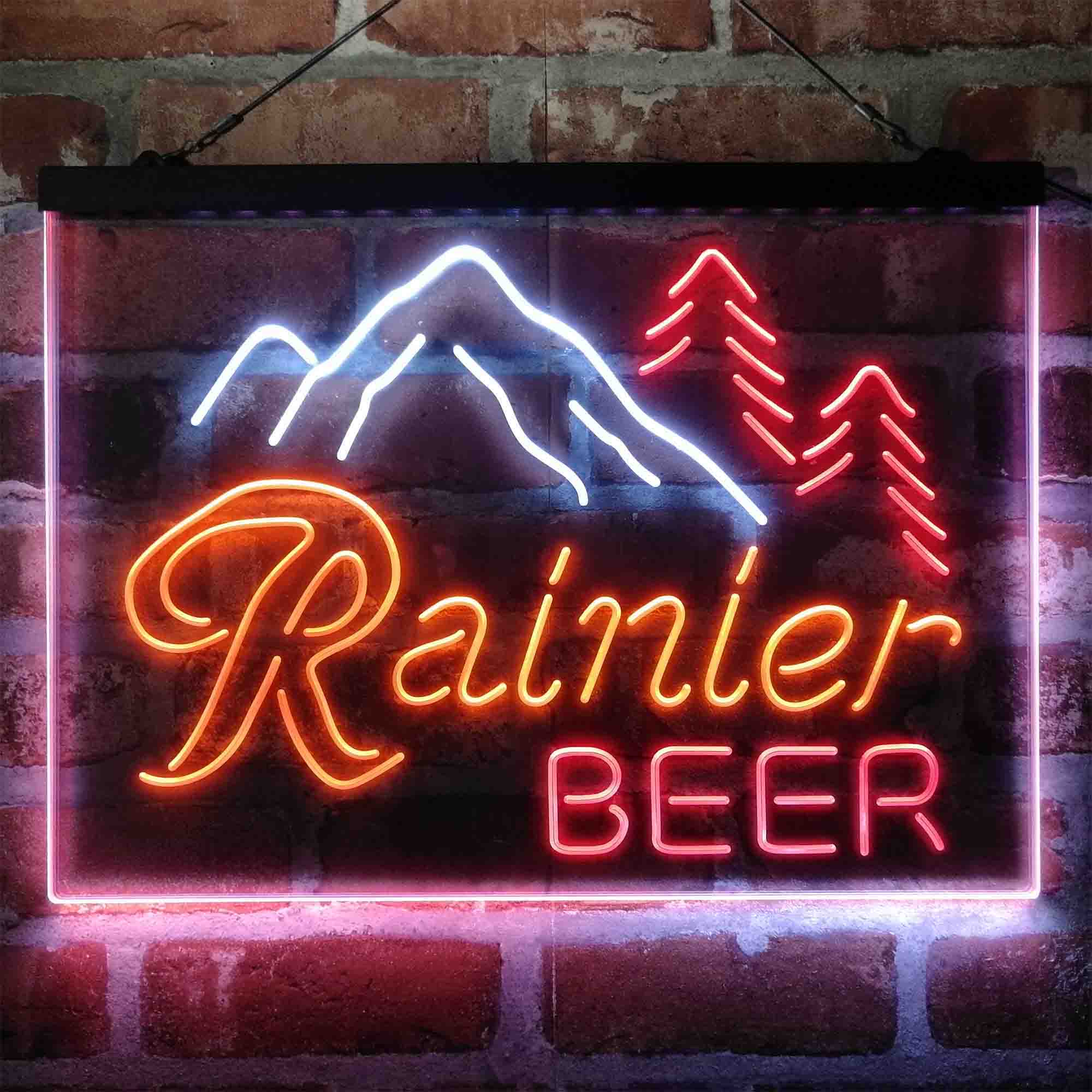 Rainier Beer Club Mountain Neon 3-Color LED Sign - Image 4