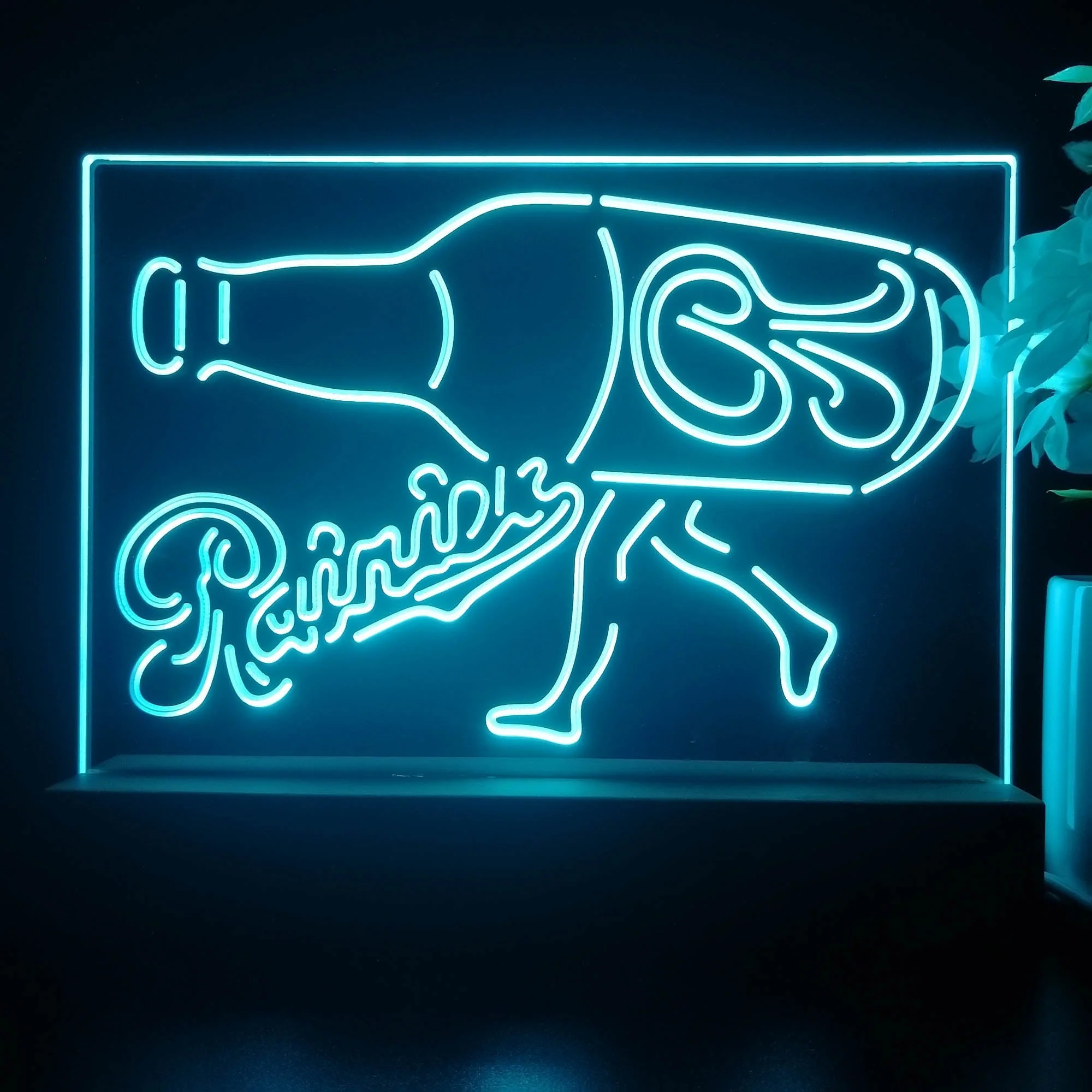 Rainier Walking Bottle Neon Sign Pub Bar Lamp - Image 3