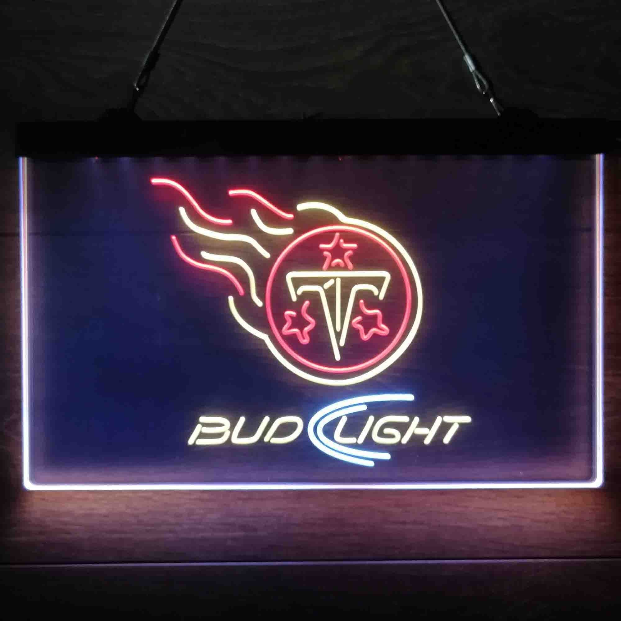 Red Tennessee Titans Bud Light Neon-Like LED Sign - Image 14