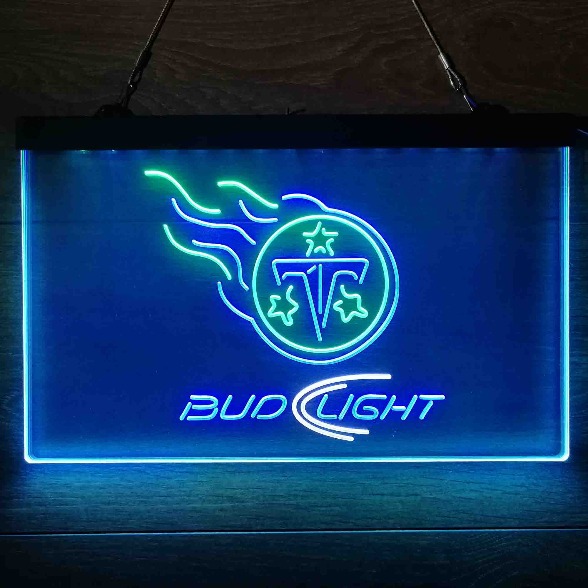 Red Tennessee Titans Bud Light Neon-Like LED Sign - Image 18