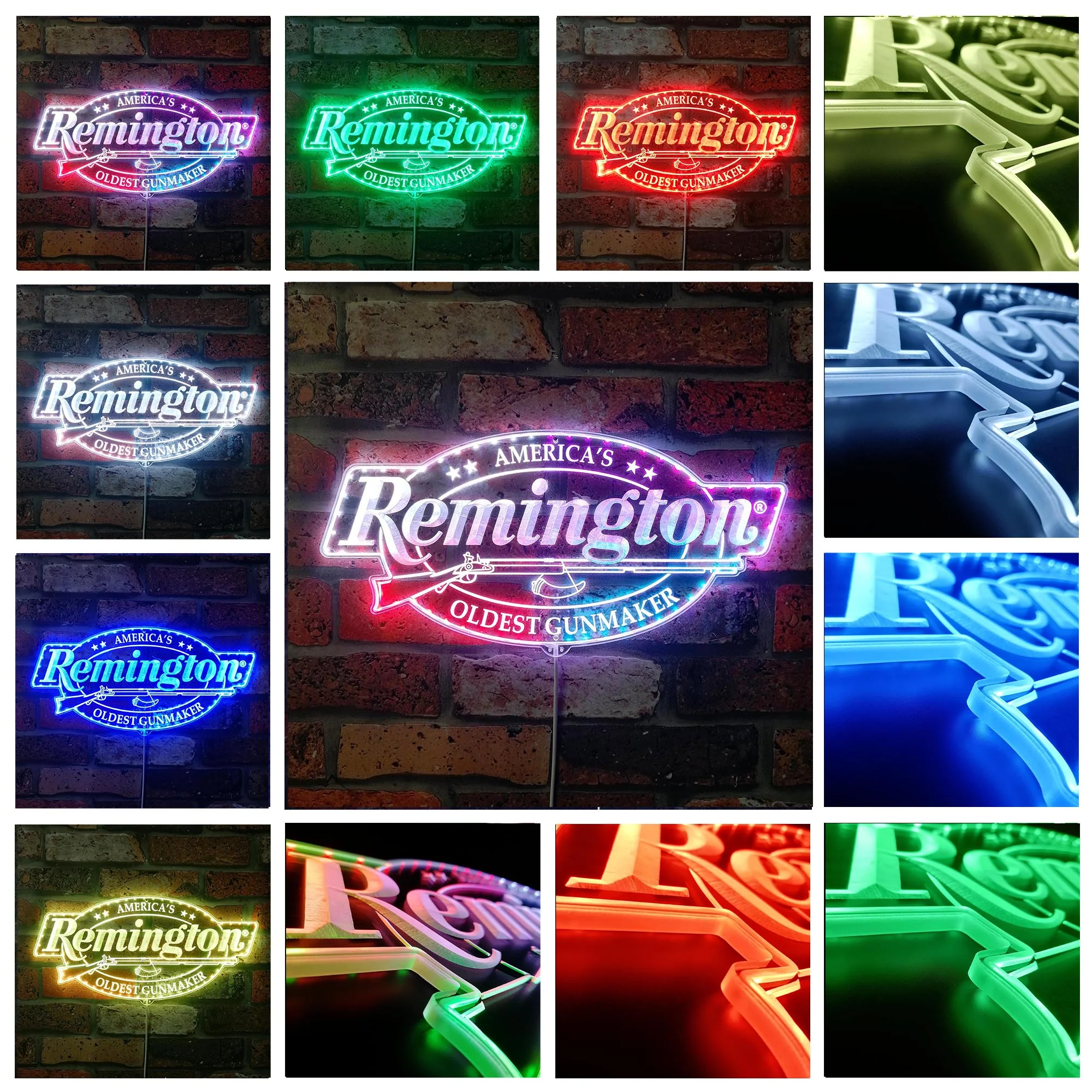 Remington Neon LED Sign with Dynamic RGB Colors - Image 2