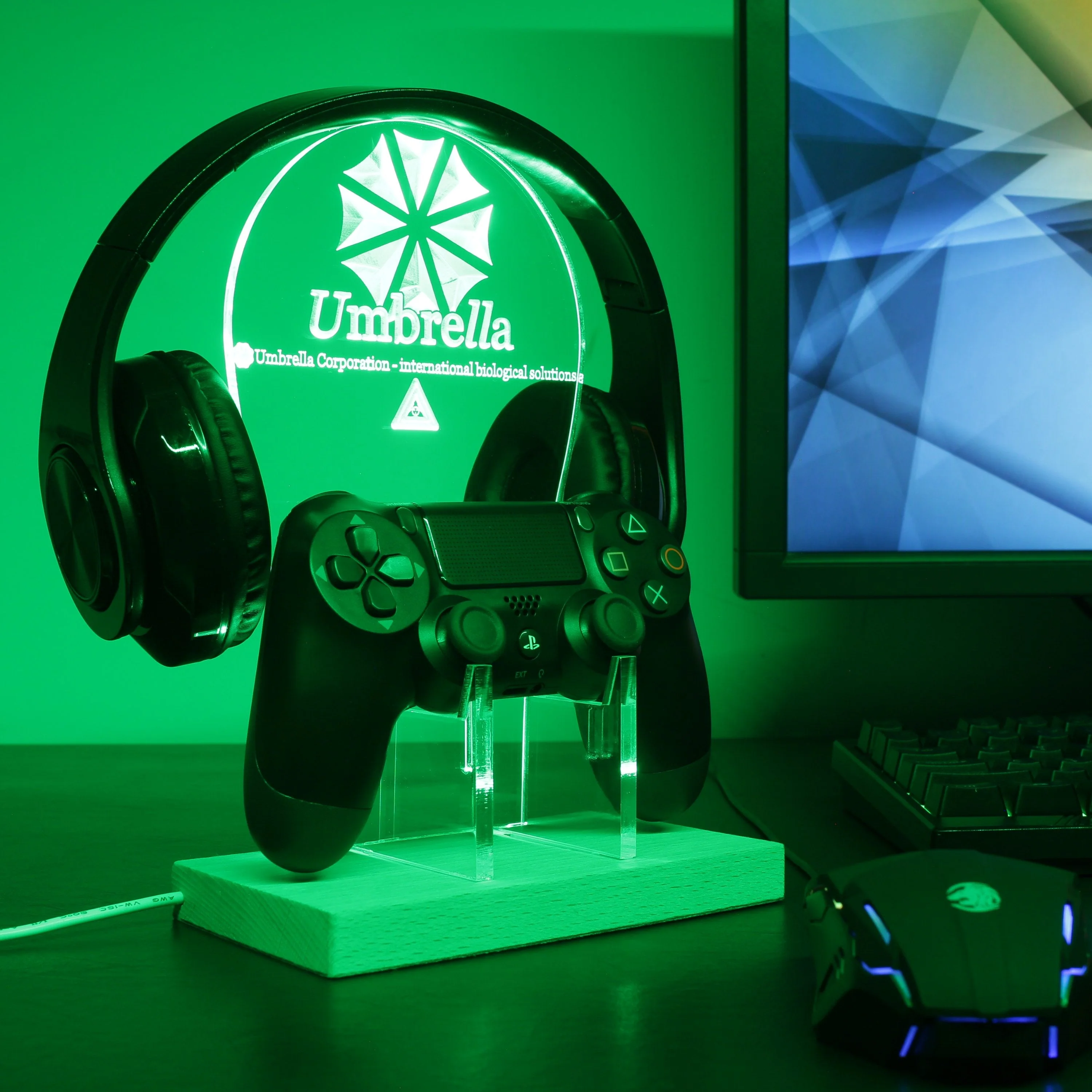 Resident Evil Umbrella LED Gaming Headset Controller Stand - Image 3