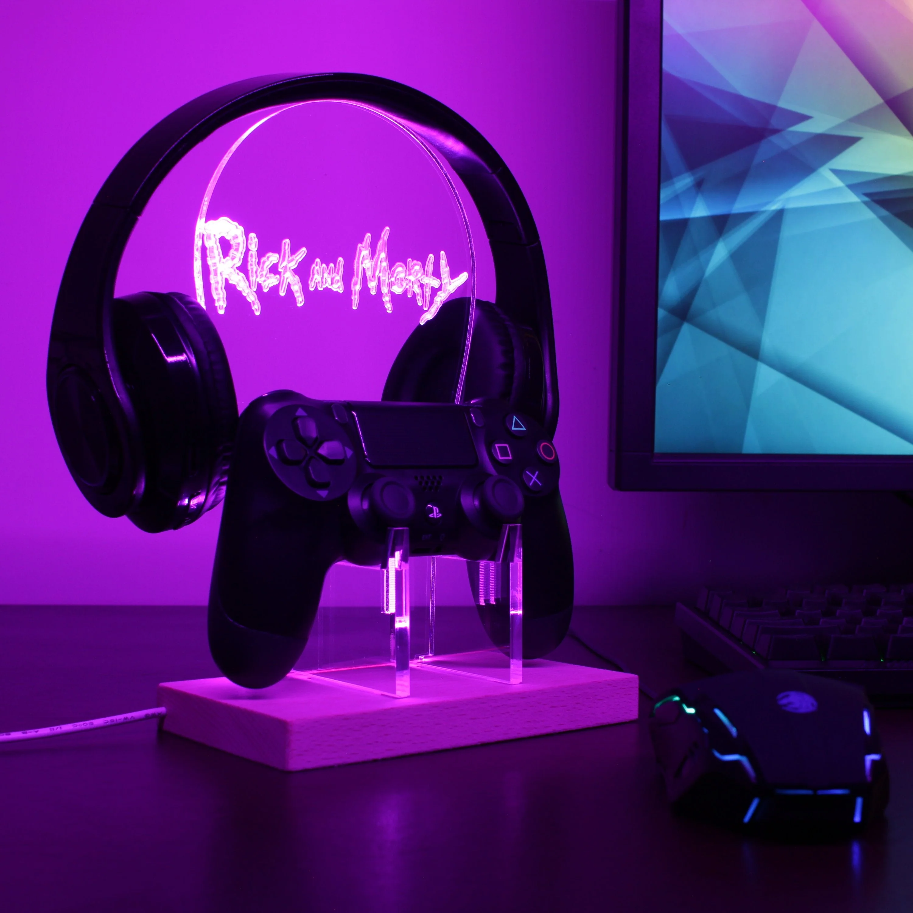 Rick And Morty LED Gaming Headset Controller Stand - Image 4