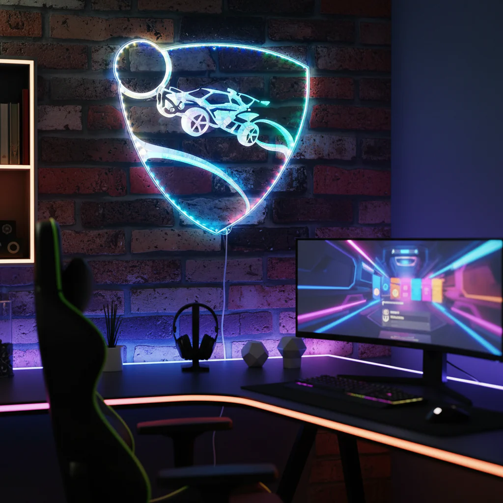 Rocket League Neon LED Sign with Dynamic RGB Colors - Image 8