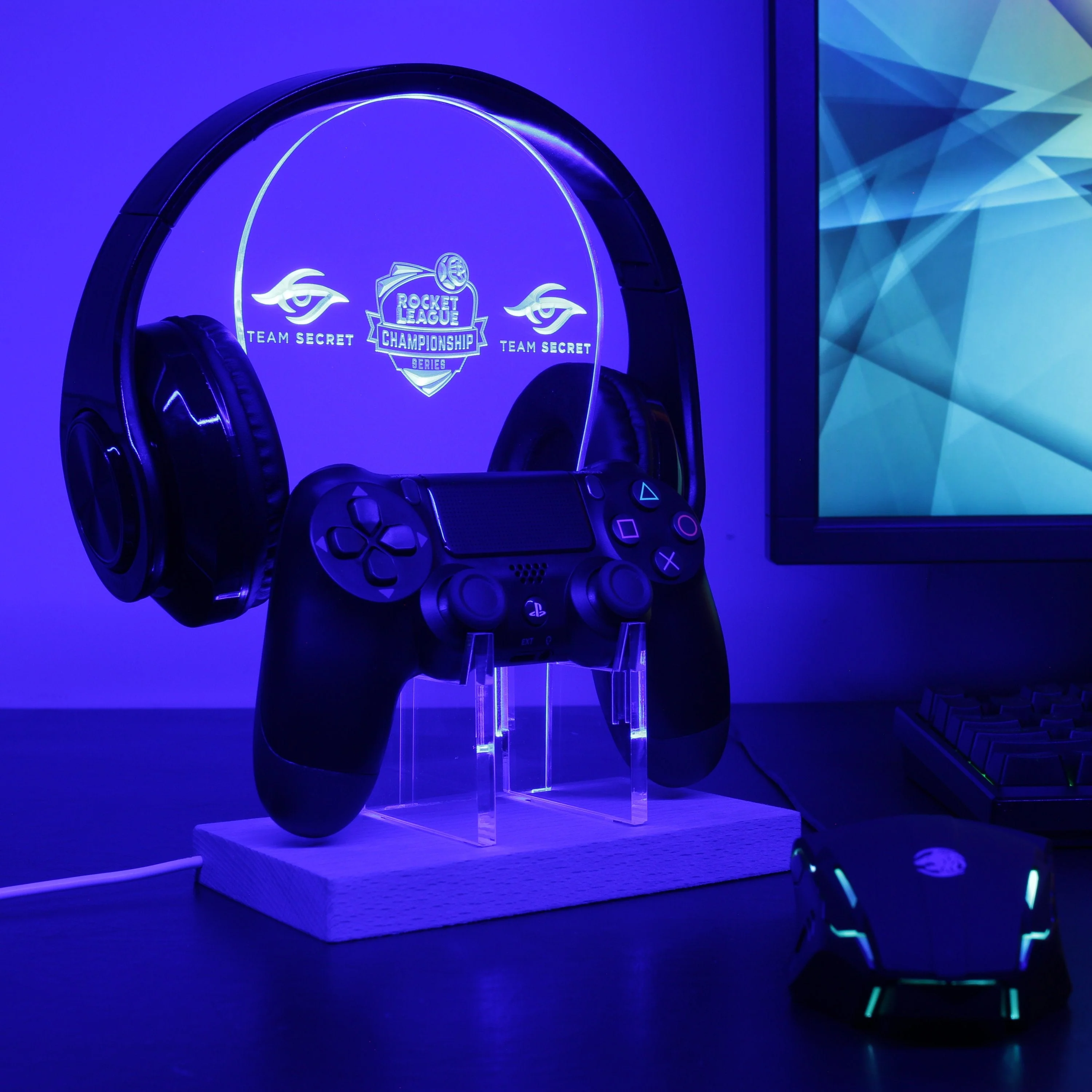 Rocket League Team Secret LED Gaming Headset Controller Stand - Image 2