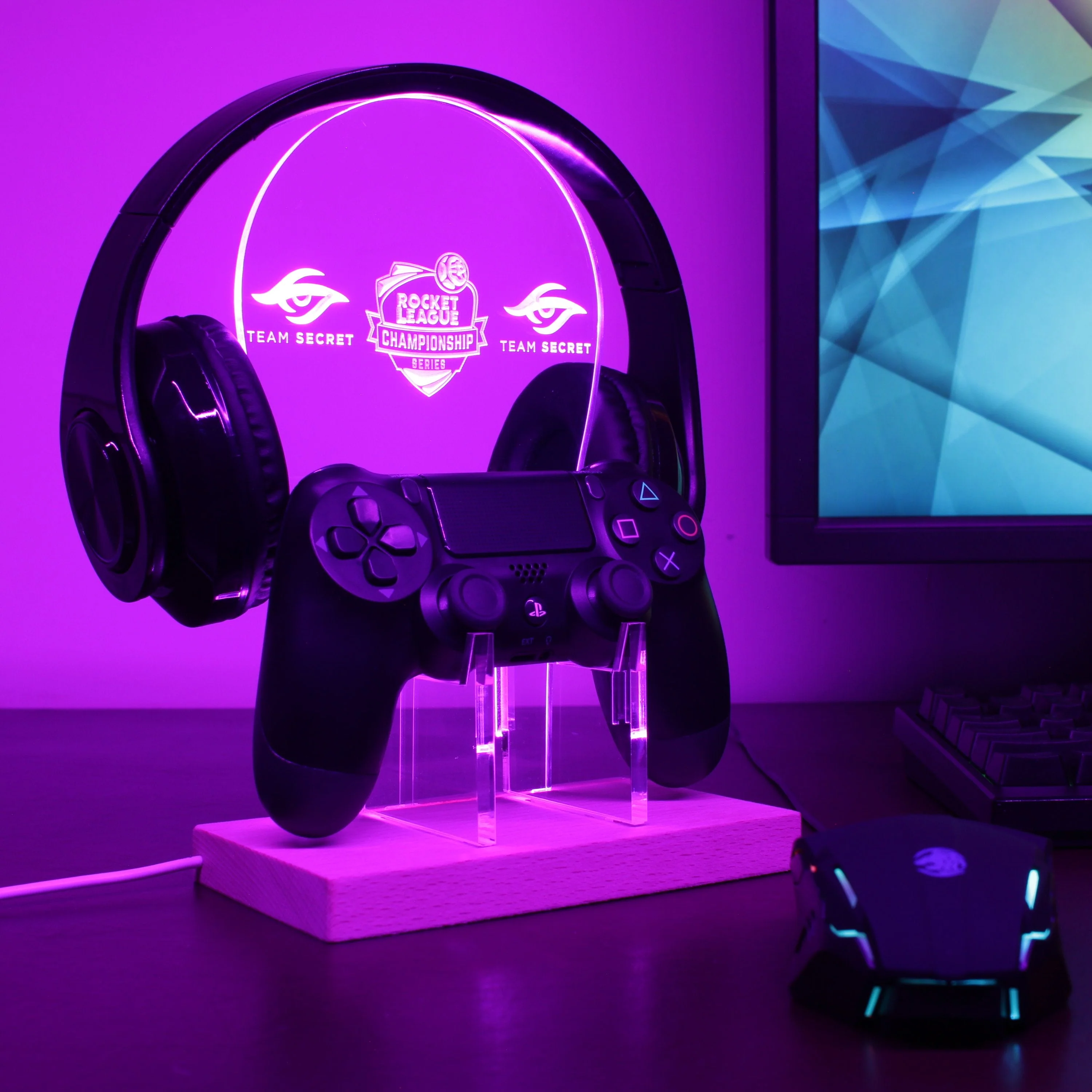 Rocket League Team Secret LED Gaming Headset Controller Stand - Image 3