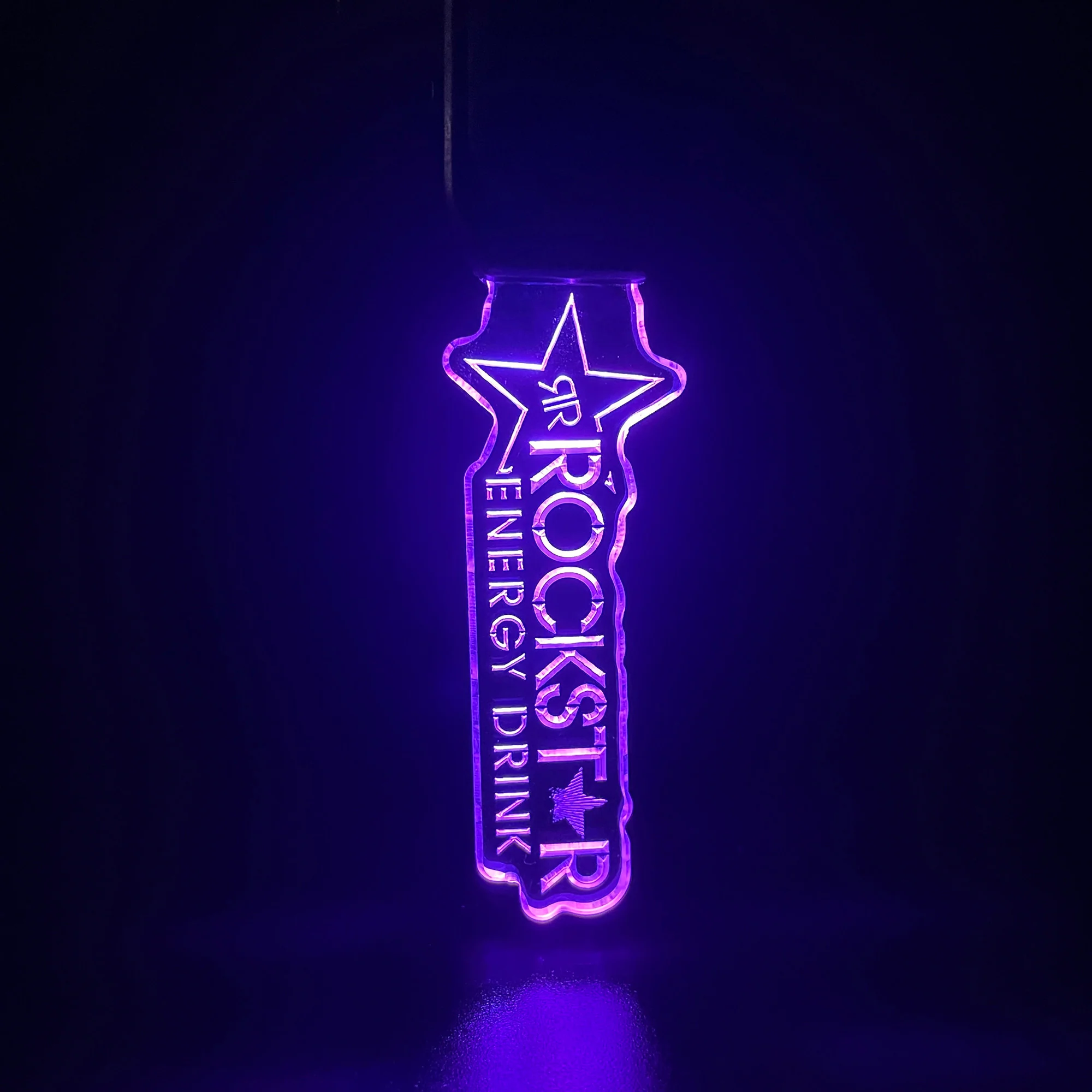 Rockstar LED Light Acrylic Keychain , Christmas Tree Ornament - Image 3
