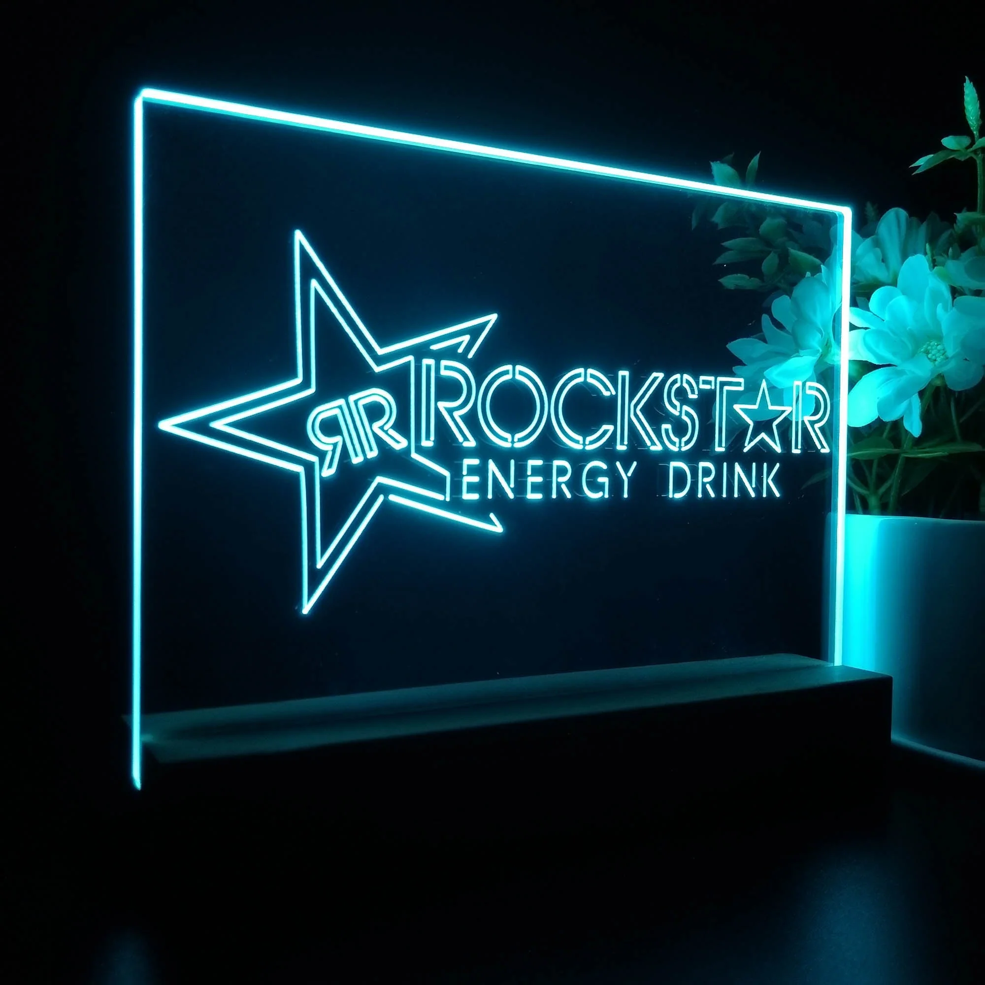 Rockstar US Beverages Star Neon Sign Pub Bar Decor Lamp - Image 7