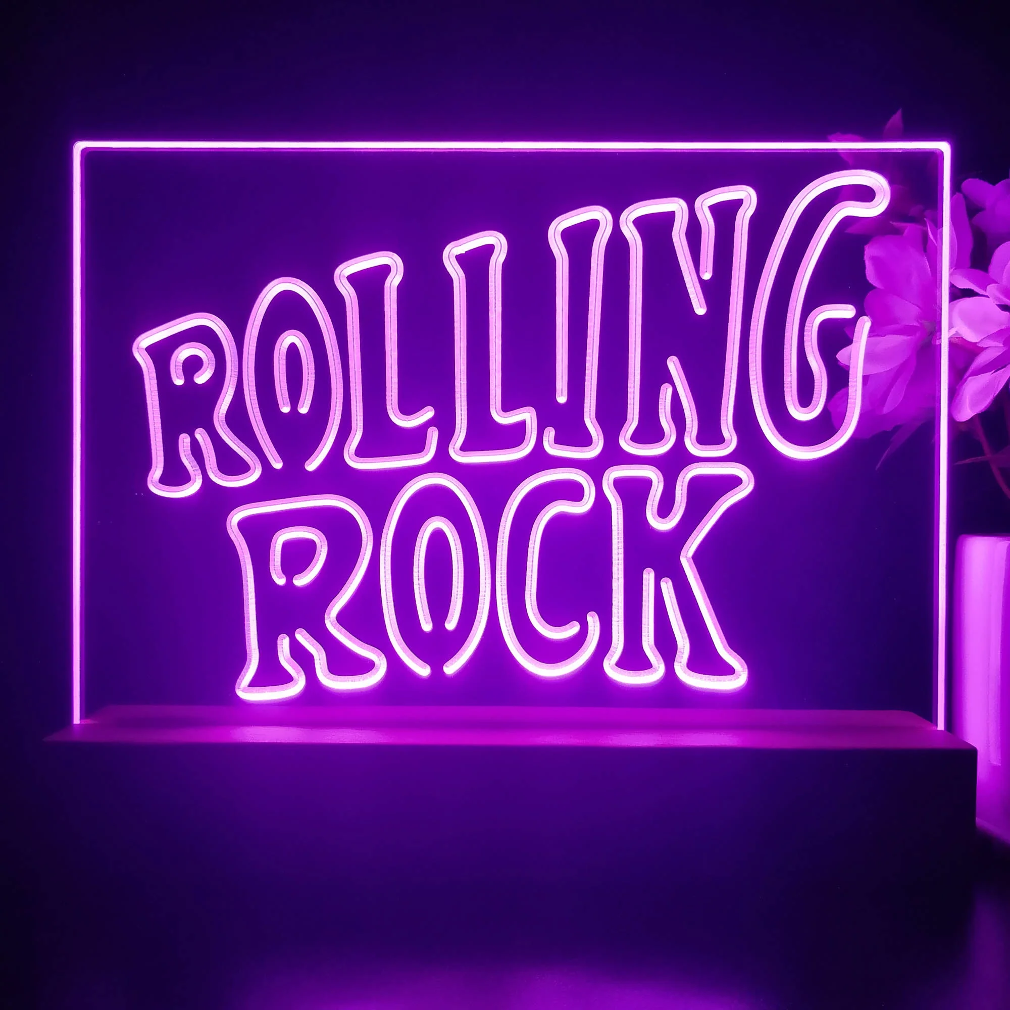 Rolling Rock Music 3D Illusion Night Light Desk Lamp - Image 3