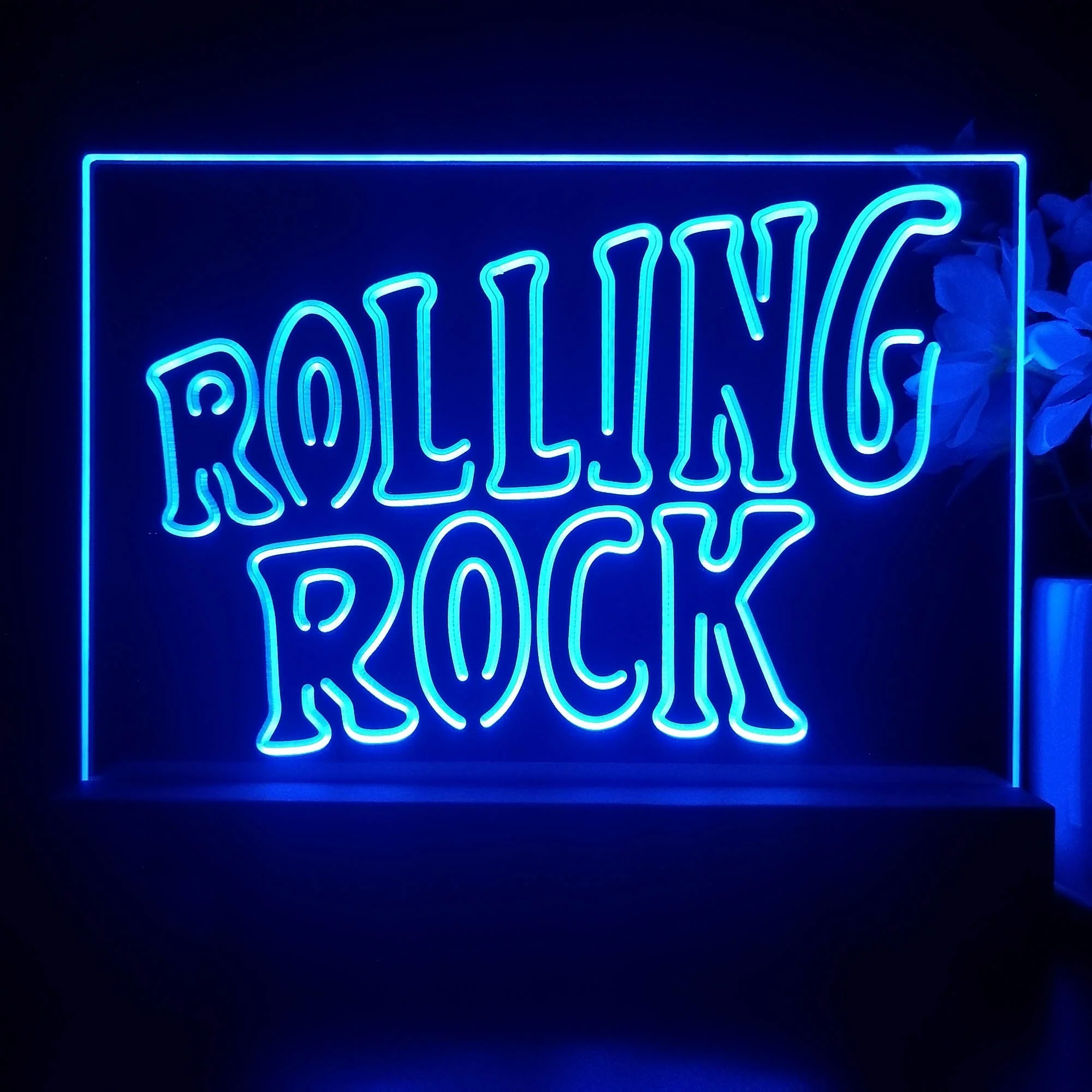 Rolling Rock Music 3D Illusion Night Light Desk Lamp - Image 4