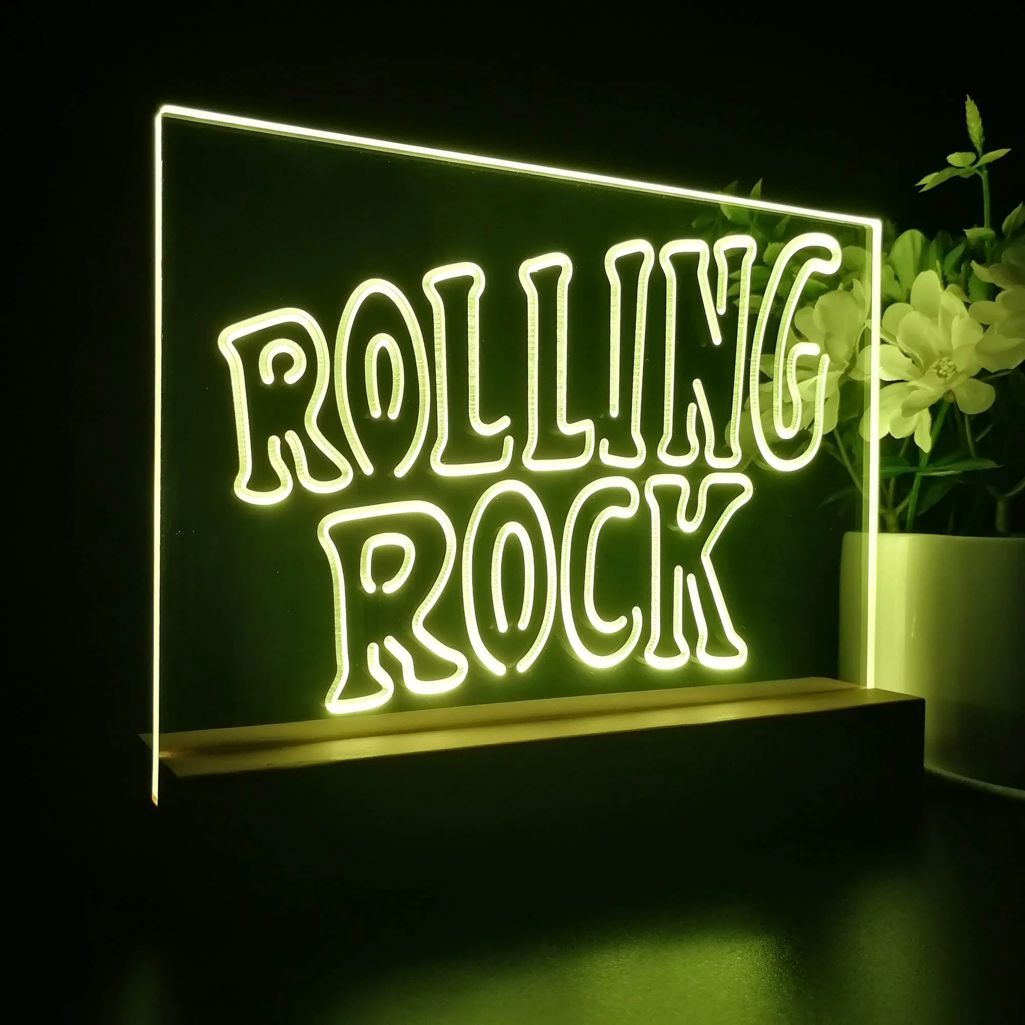 Rolling Rock Music 3D Illusion Night Light Desk Lamp - Image 7