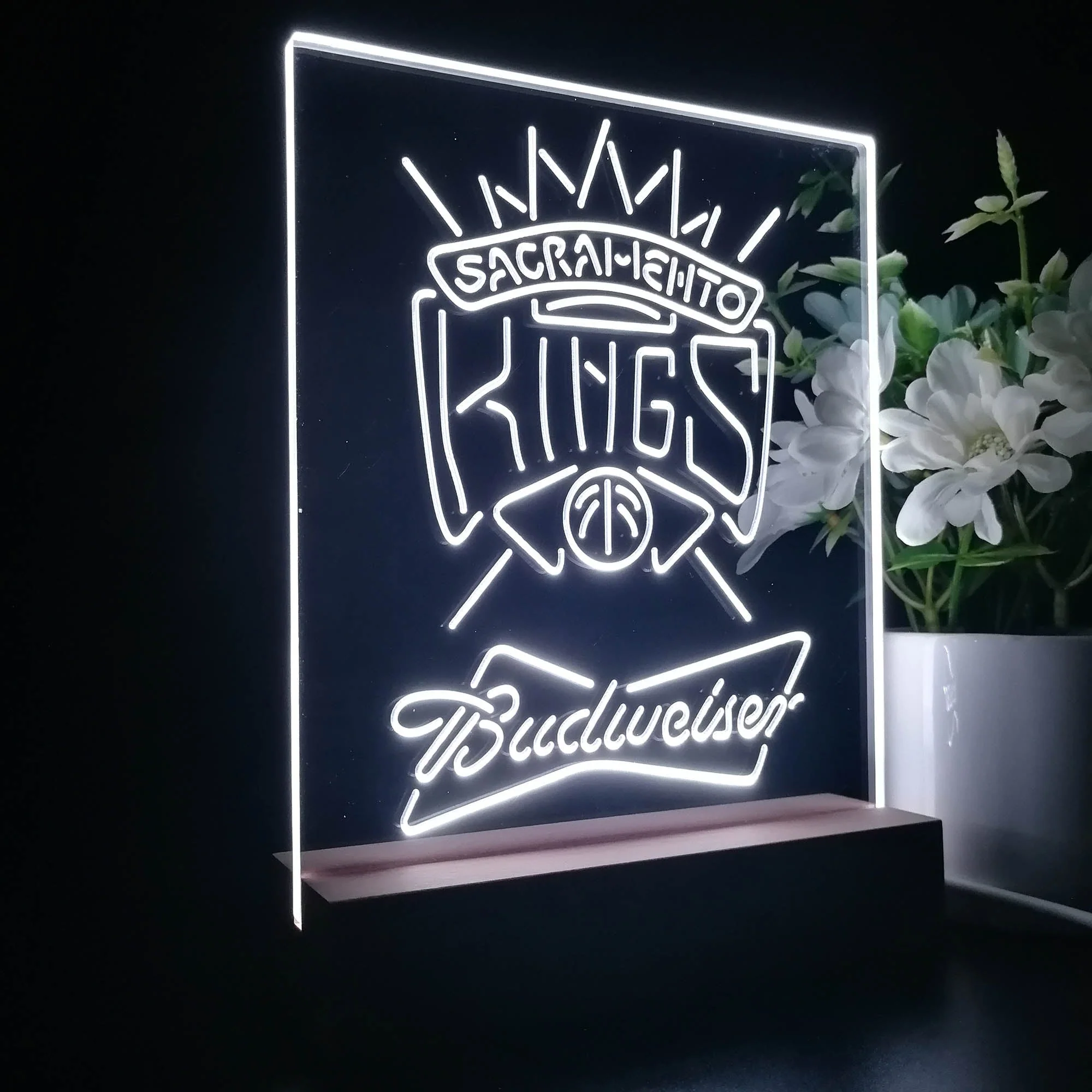 Sacramento Kings Budweiser Neon Sign Pub Bar Lamp - Image 5
