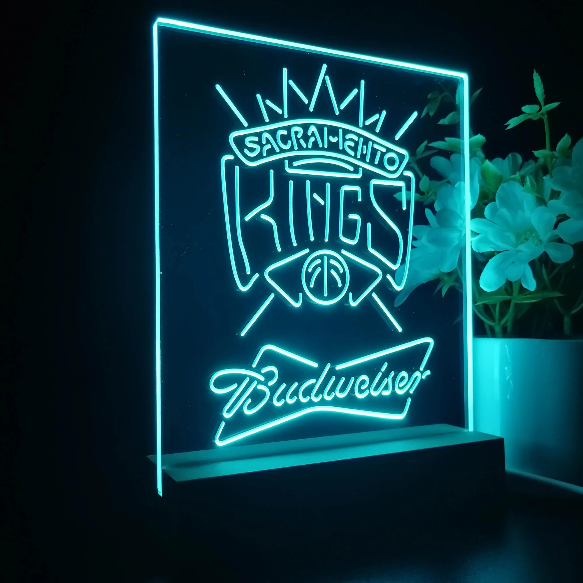 Sacramento Kings Budweiser Neon Sign Pub Bar Lamp - Image 7