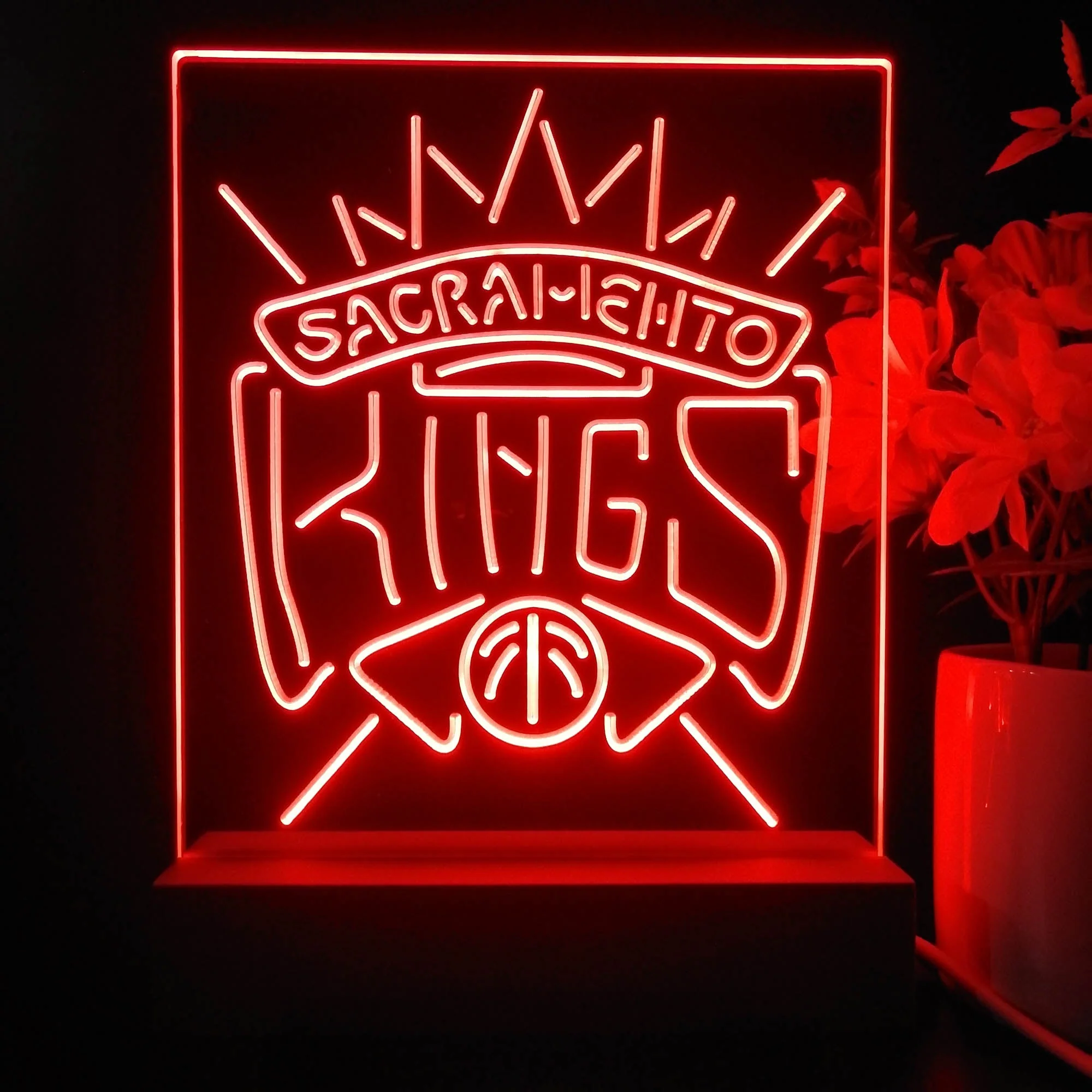 Sacramento Kings Neon Sign Table Top Lamp