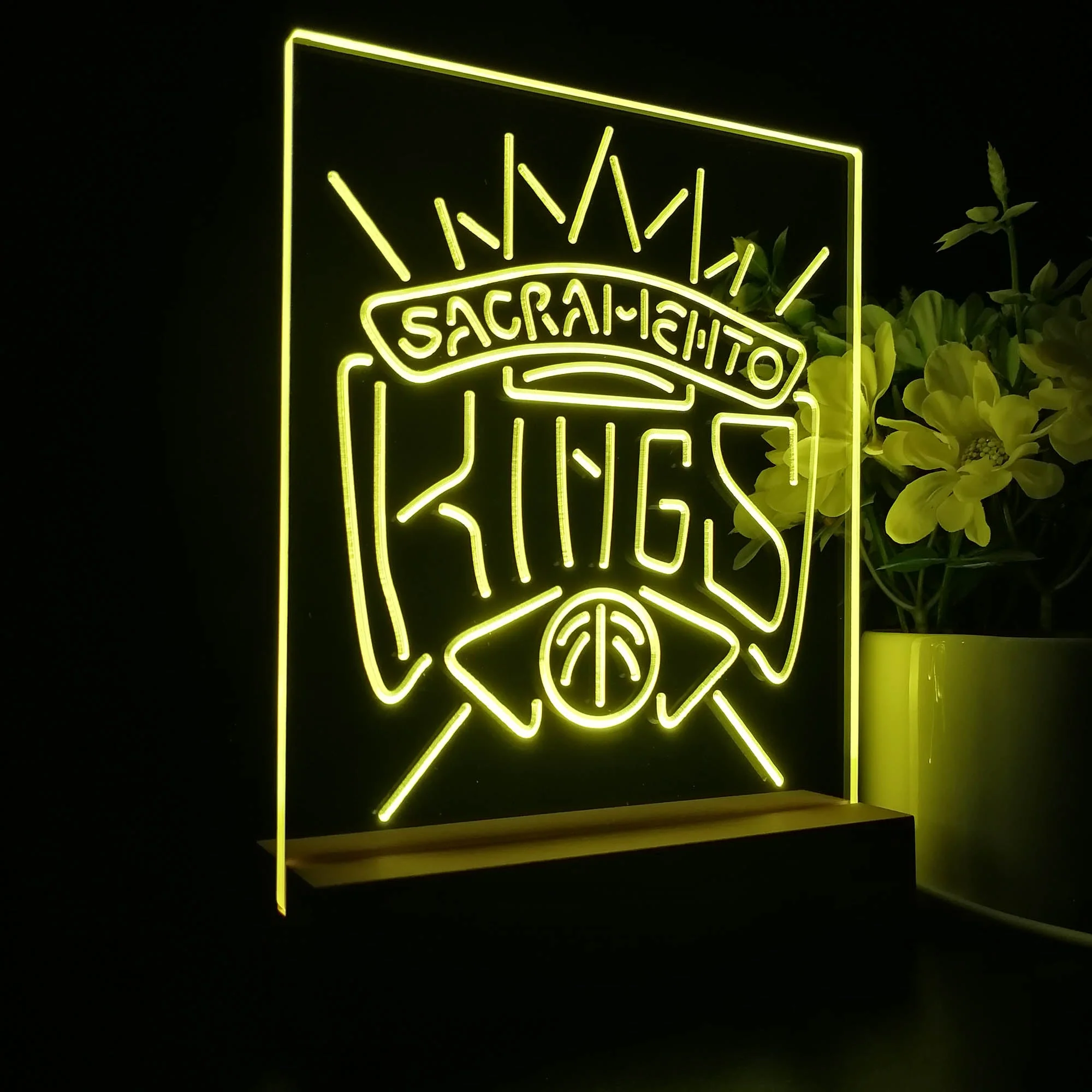 Sacramento Kings Neon Sign Table Top Lamp - Image 6