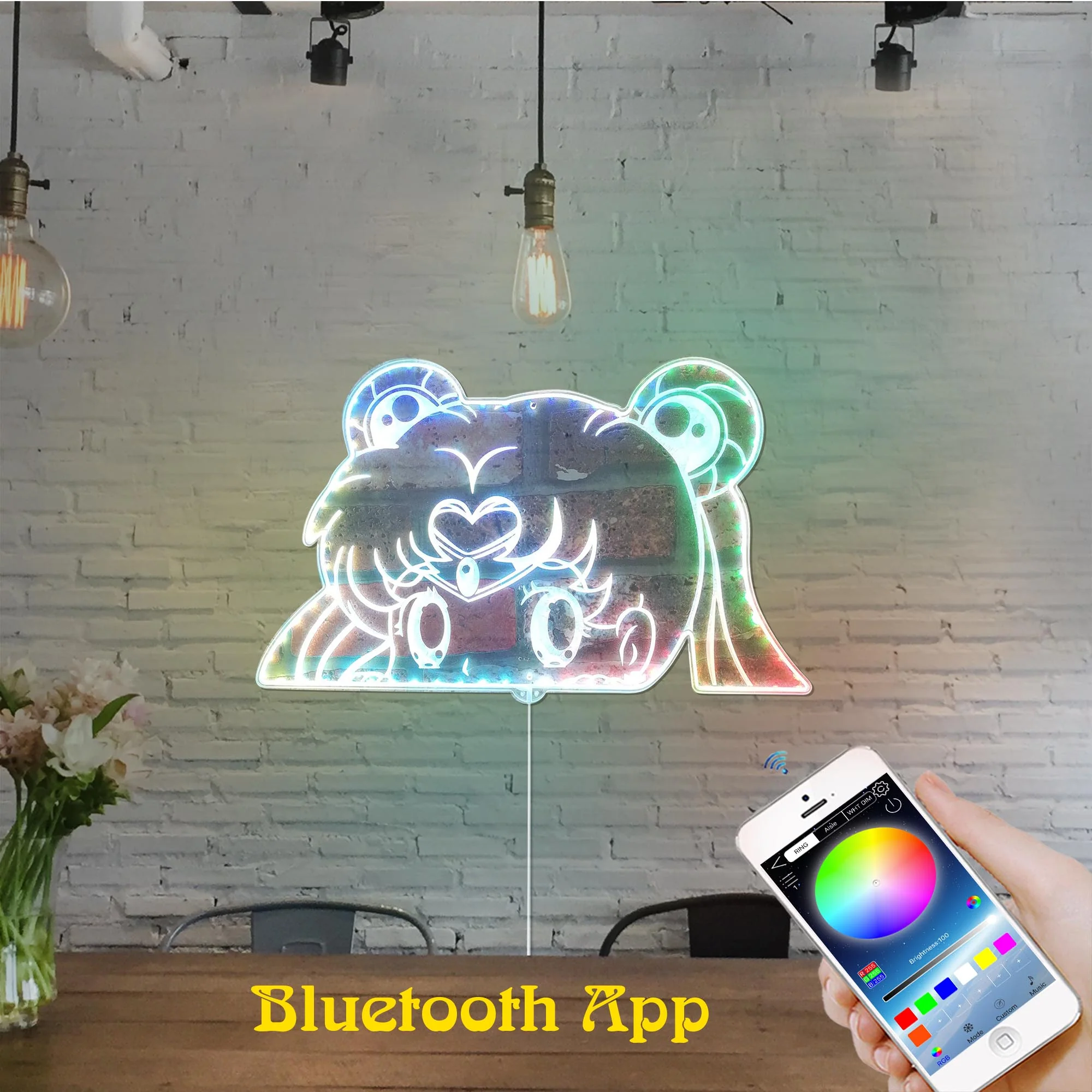 Sailor Moon Neon LED Sign with Dynamic RGB Colors - Image 7