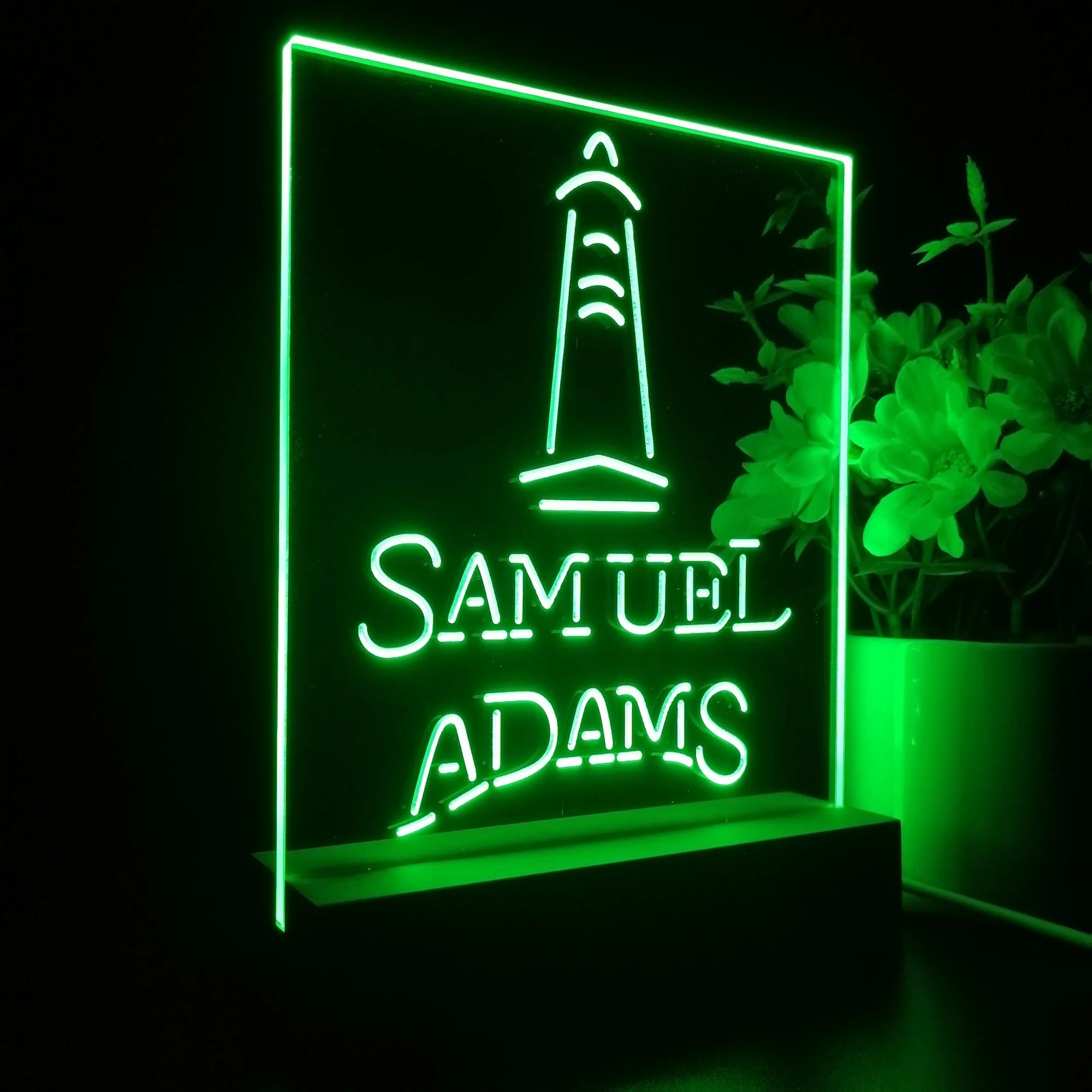 Samuel Adams Lighthouse Night Light Neon Pub Bar Lamp - Image 7