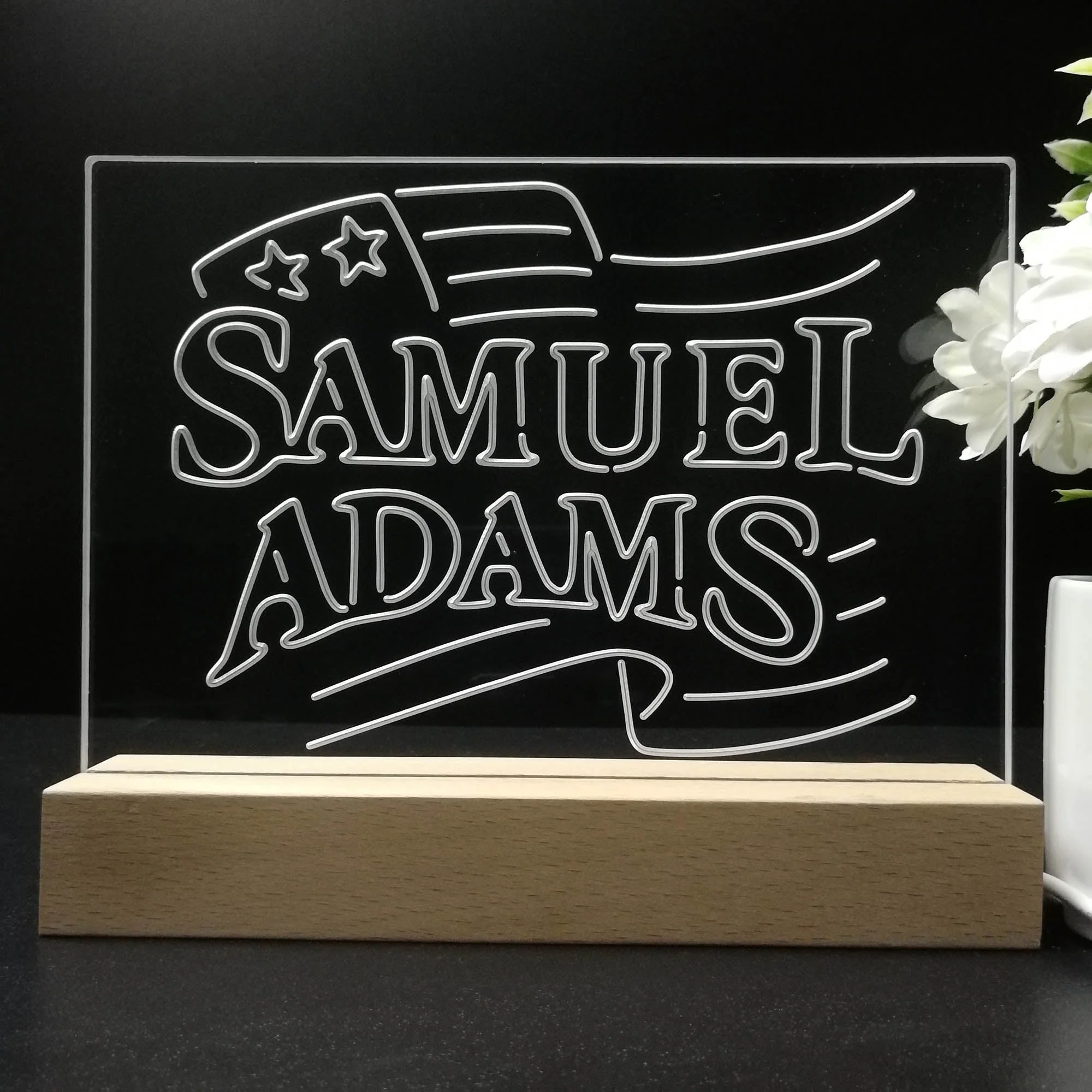 Samuels Adams Beer Neon Sign Pub Bar Lamp - Image 8