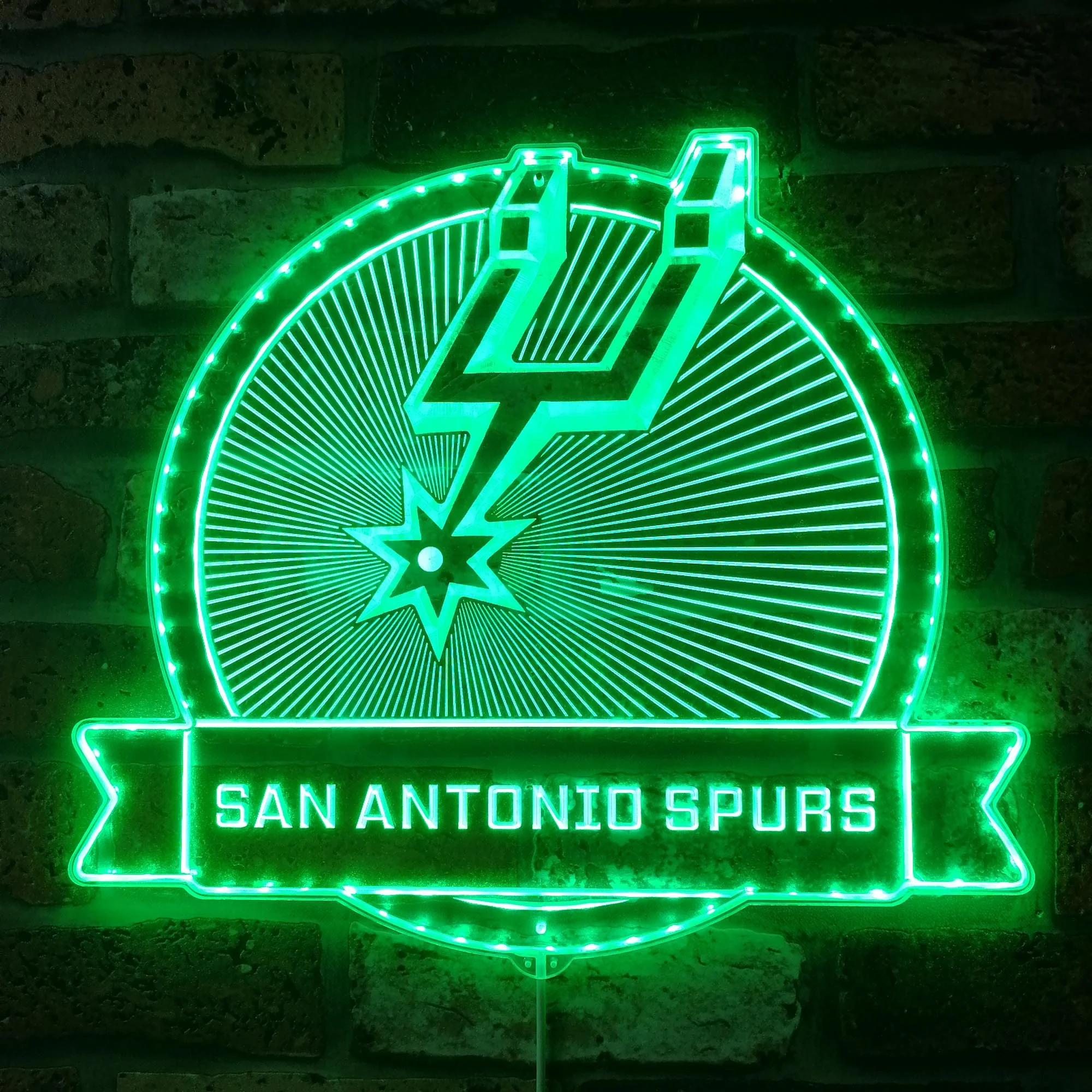 San Antonio Spurs Neon LED Sign with Dynamic RGB Colors - Image 6