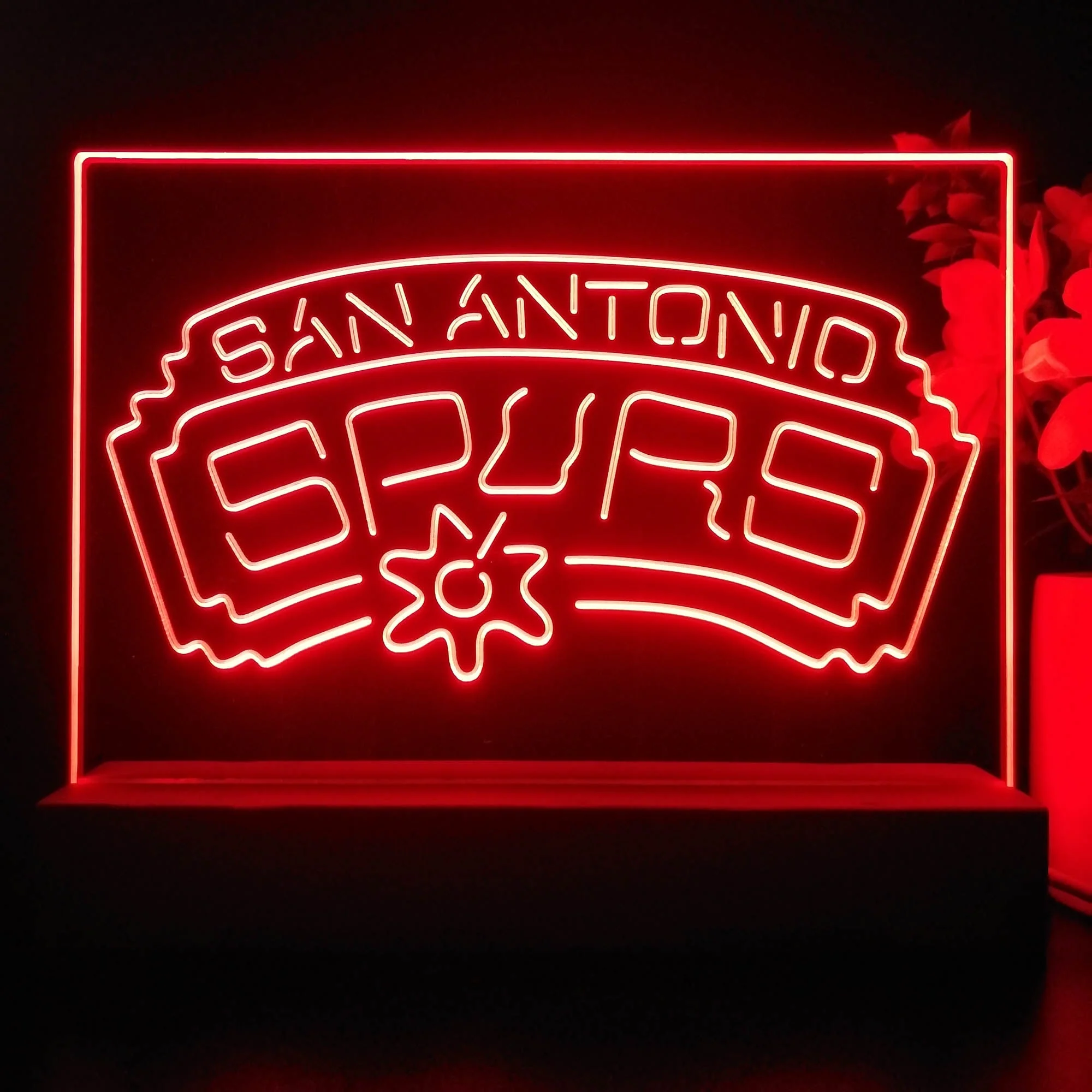San Antonio Spurs 3D Illusion Night Light Desk Lamp - Image 2