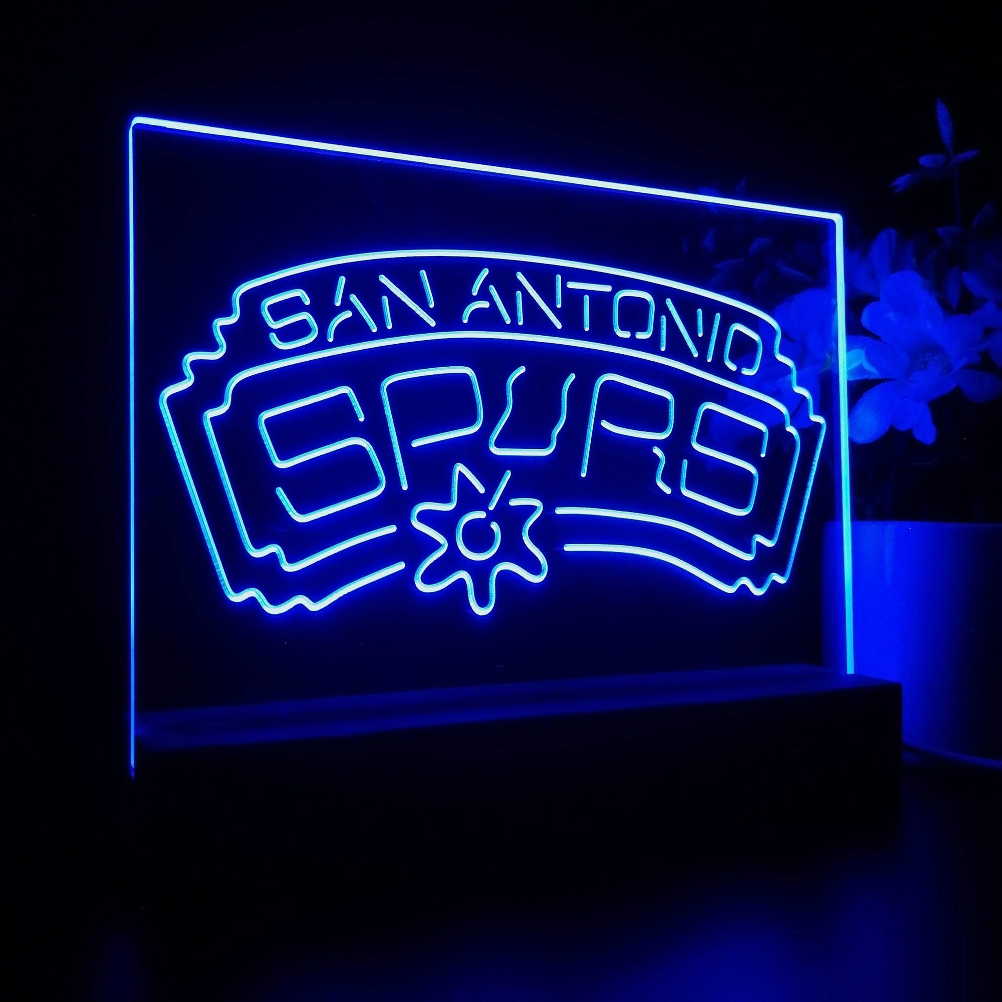 San Antonio Spurs 3D Illusion Night Light Desk Lamp - Image 5